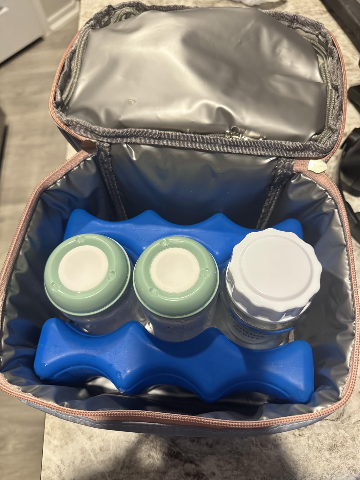 NCVI Breast Pump Bag for Spectra S1/S2, Breast Milk Cooler Travel Bag with Ice Pack, Double Layer Removable Breast Pump Backpack for Working Moms, Insulated Cooler Bag for Bottle & Nursing Essentials customer photo 1