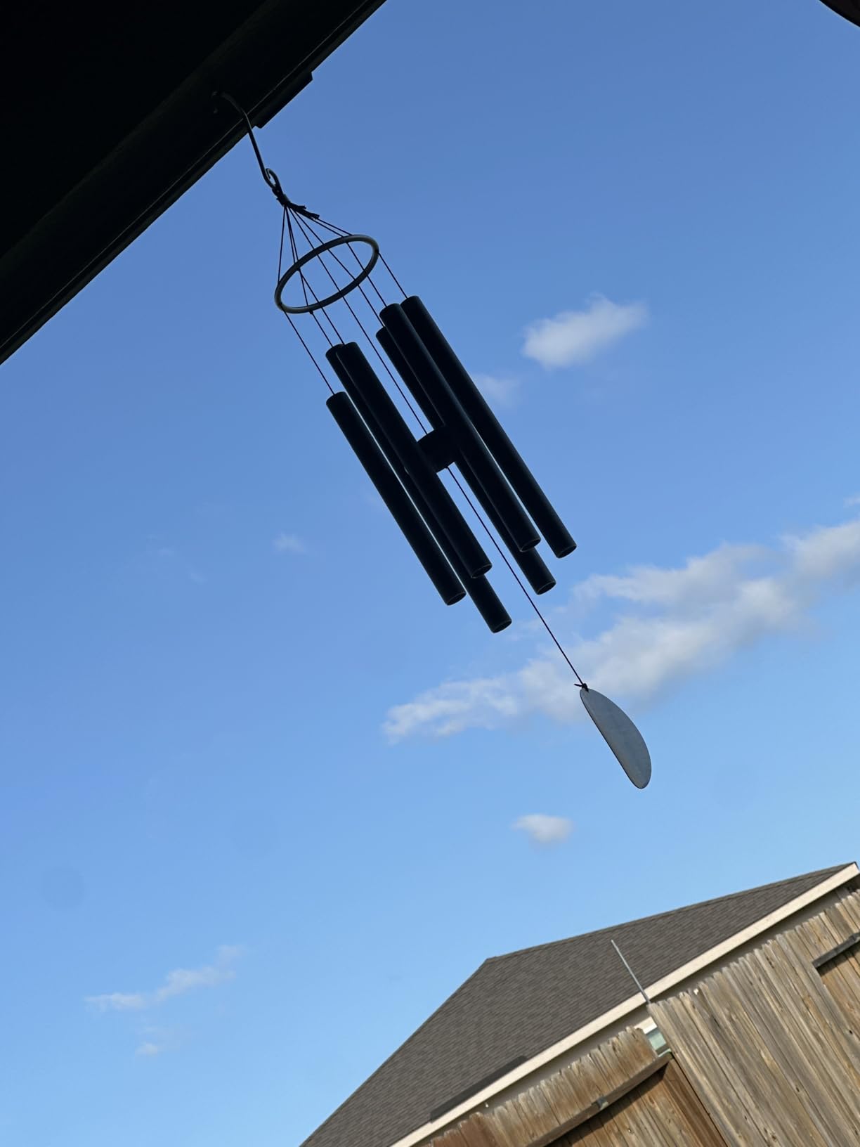 ASTARIN 78 Inch Wind Chimes for Outside with 6 Tubes Tuned Relaxing Melody, Extra Large Wind Chimes Outdoor Deep Tone for Patio, Backyard, Garden, Black customer photo 2