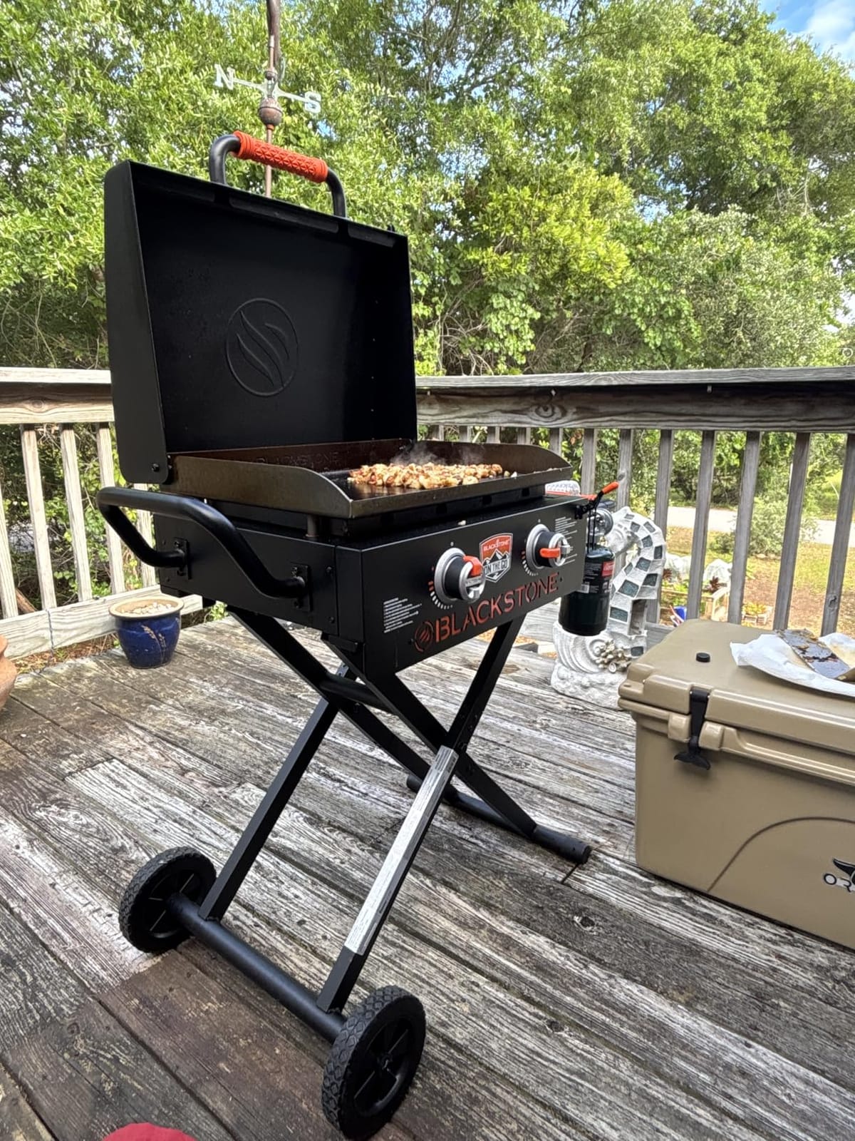 Blackstone 22 Inch Griddle - Portable Blackstone Omnivore Grill with Flexfold Legs, Includes Accessories, Seasoning, and Griddle Gloves customer photo 2