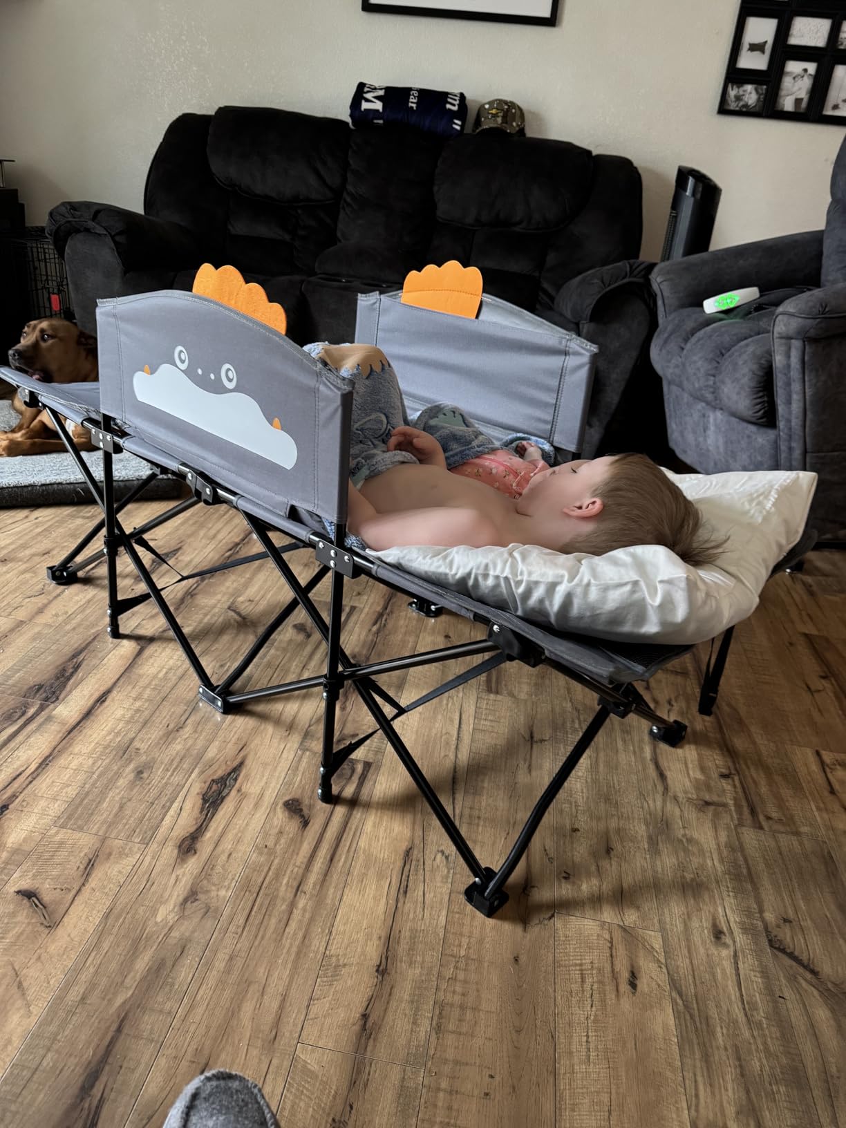 Suteck Kids Camping Cot, Comfortable Toddler Cots Bed with Blanket customer photo 2