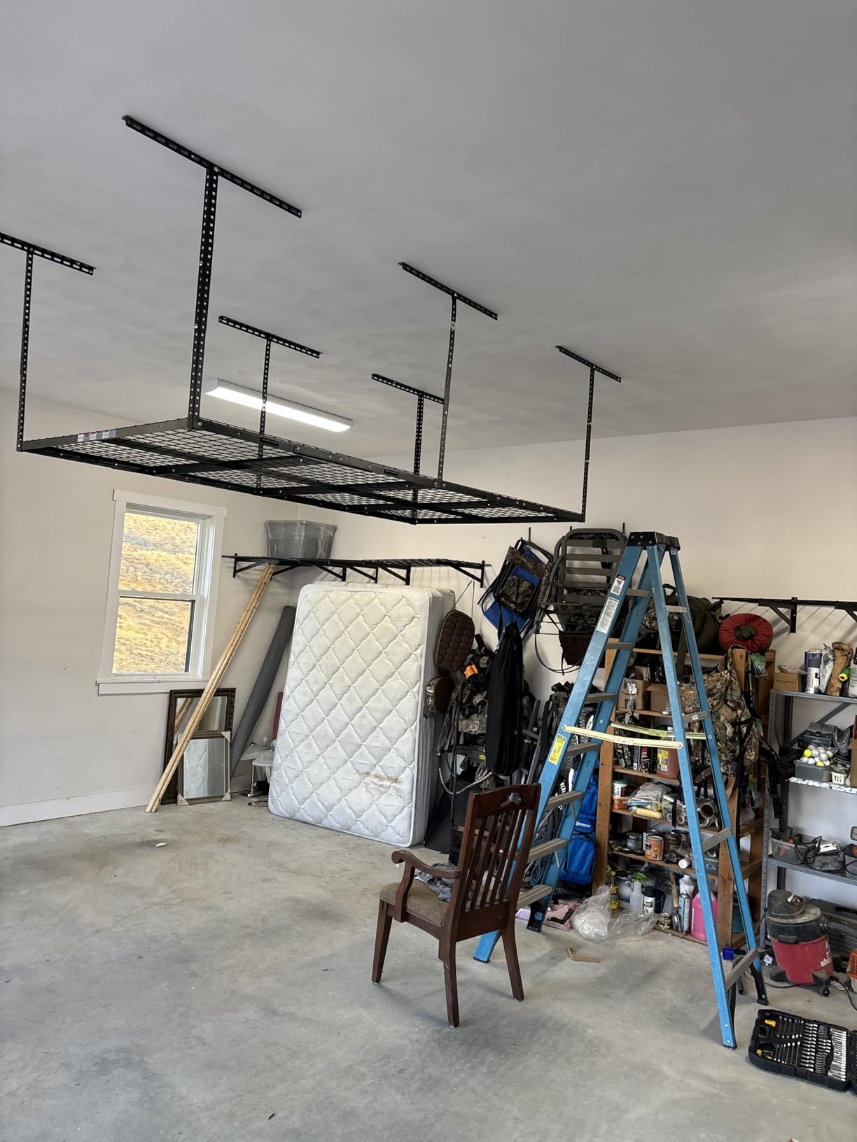 Jusgym 4 Pack Wall Mounted Garage Shelving, 2x3ft, 1400lbs Integrated Grid | Heavy Duty Garage Wall Shelving, 24