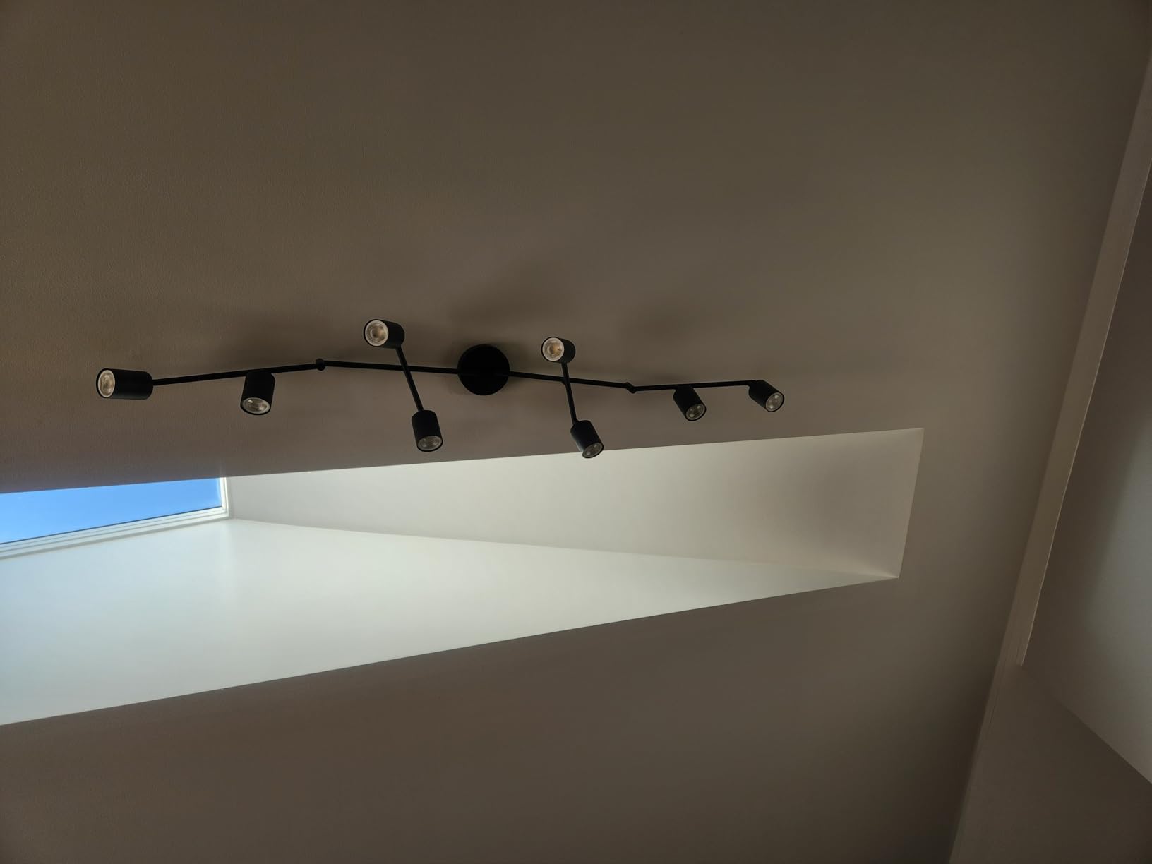 AUQUEE 8 Light Track Lighting Fixtures Ceiling, Matte White Kichen Track Lighting Fixtures, Rotatable Light Heads, Adjustable Modern LED Track Lights for Kitchen/Hallway, No GU10 Bulb customer photo 2