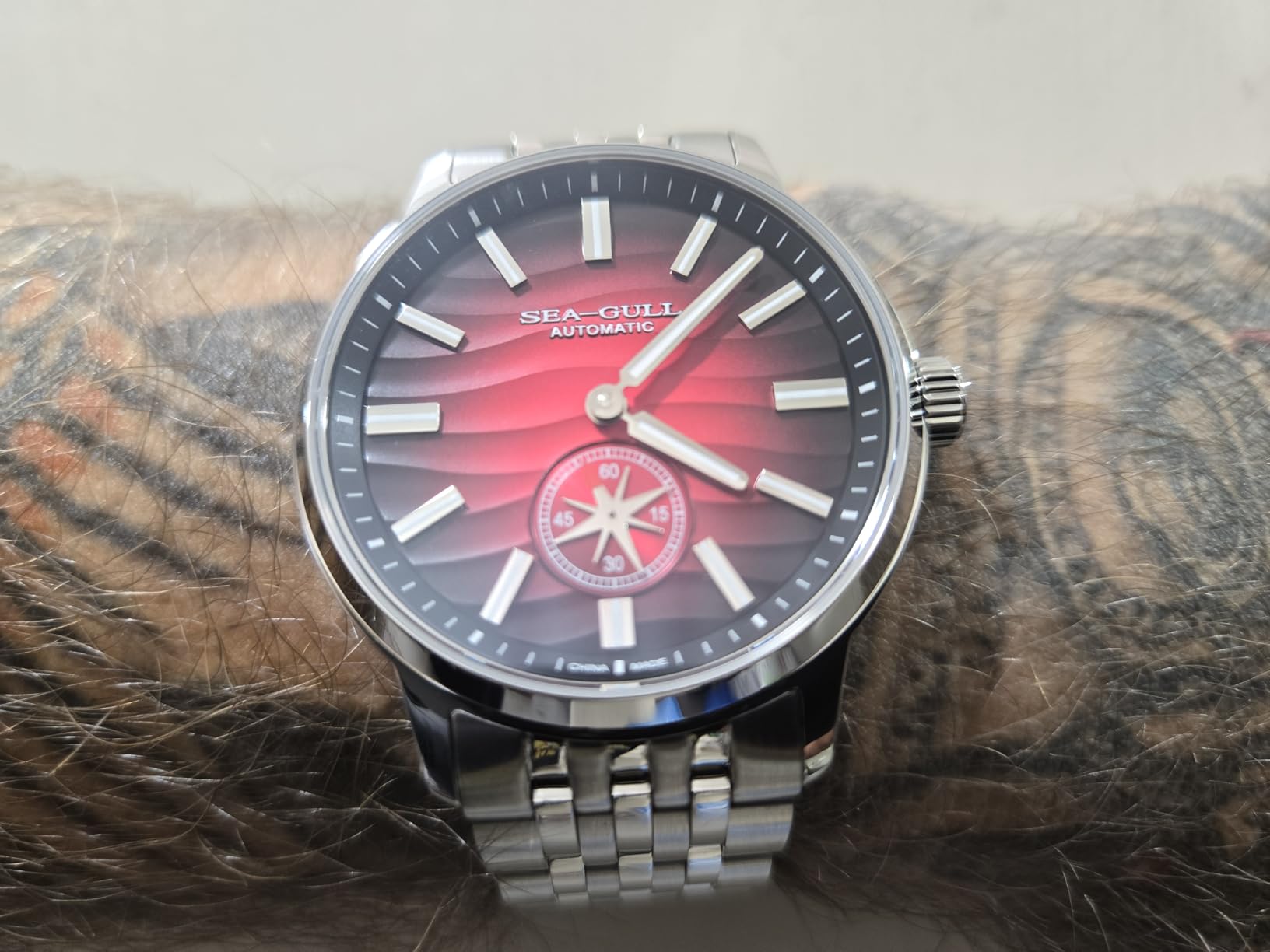 SEA-GULL Men's Automatic Mechanical Watch - Polaris Sub Dial, Seagull ST17 Movement, Luminous Hands, Sapphire Crystal, 316L Stainless Steel, Water Resistant, 6180 customer photo 1
