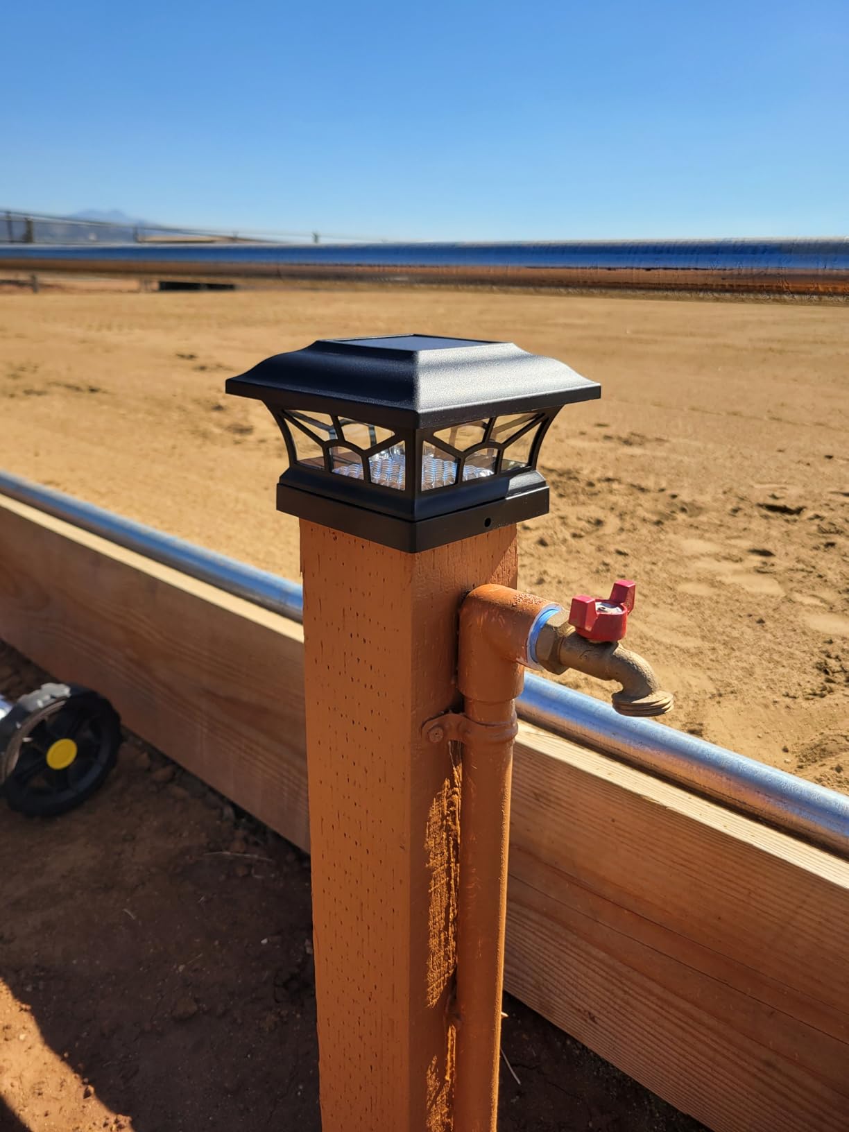 8 Pack Solar Post Cap Lights Outdoor Waterproof, Dual Light, Black | Fits 4x4, 5x5, 6x6 Wooden & Vinyl Posts, Warm & Cool White Light Modes, Fence Deck Post Lights, Edison-style bulb customer photo 2