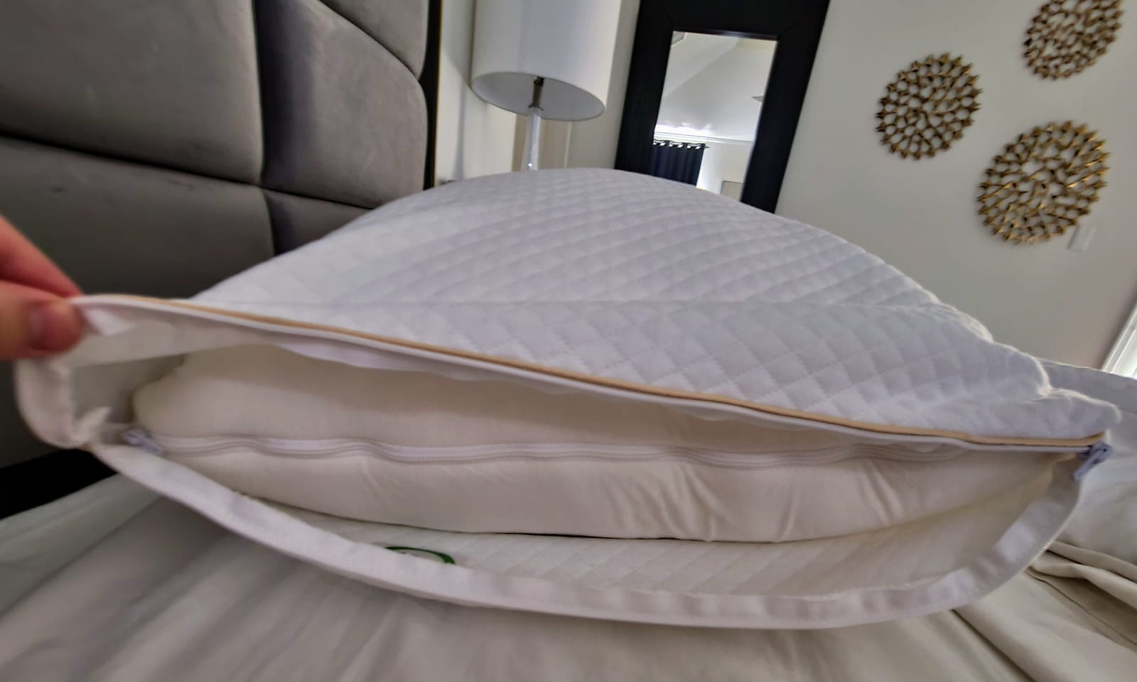 Royal Therapy Body Pillow for Adults - 20x54 Full Body Pillow for Side Sleeper, Pregnancy, Back Pain & Maternity - Memory Foam Long Bed Pillow with Cooling Bamboo Rayon Cover customer photo 2