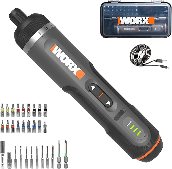 WORX Cordless Screwdriver, 4V 30-Piece Accessory Kit, WX242L customer photo 2