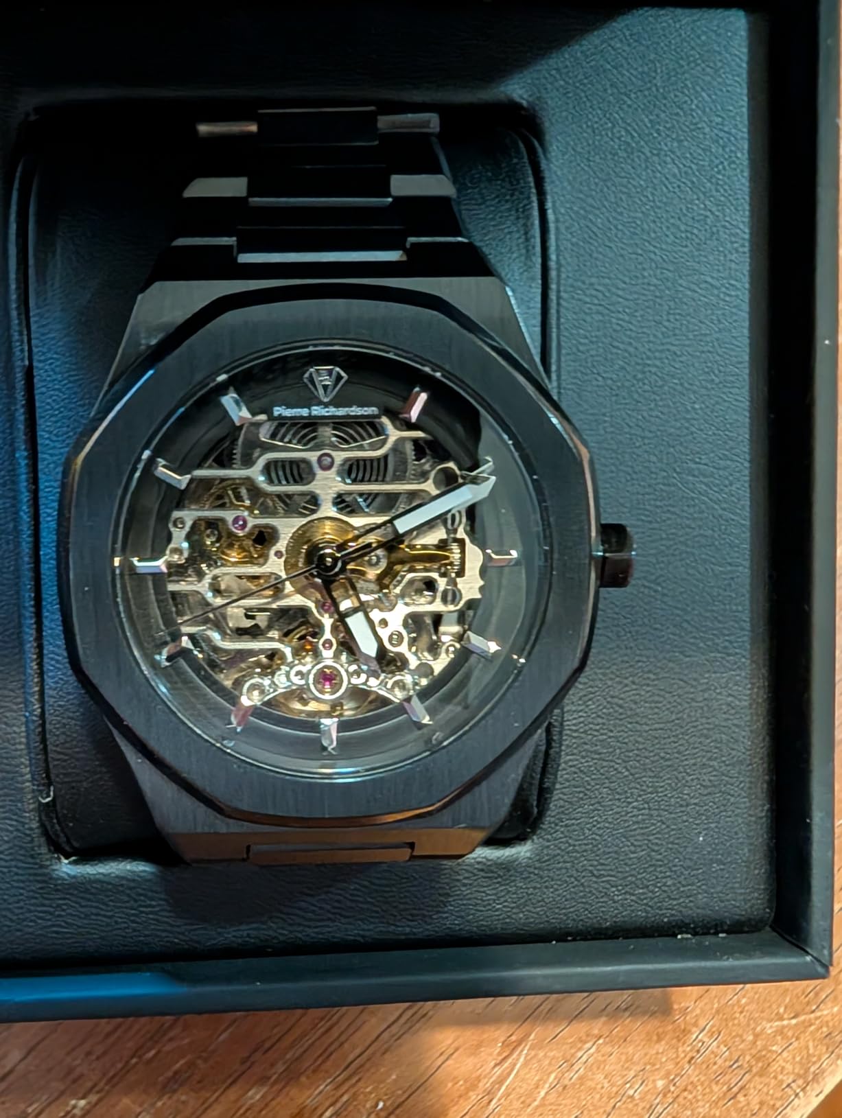 PIERRE RICHARDSON PR5721 Men's Skeleton Watch, Silver Stainless Steel, Automatic, 41mm, Sapphire, 5ATM customer photo 1
