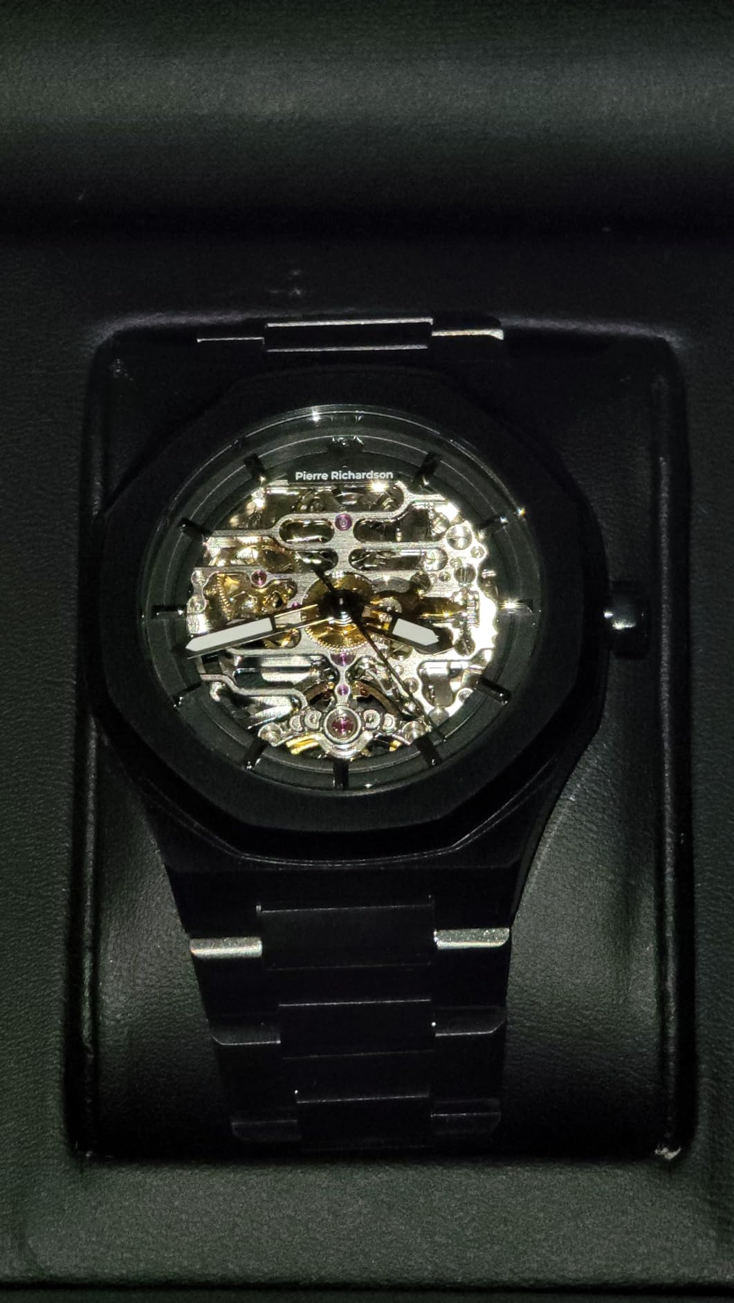 PIERRE RICHARDSON PR5721 Men's Skeleton Watch, Silver Stainless Steel, Automatic, 41mm, Sapphire, 5ATM customer photo 2