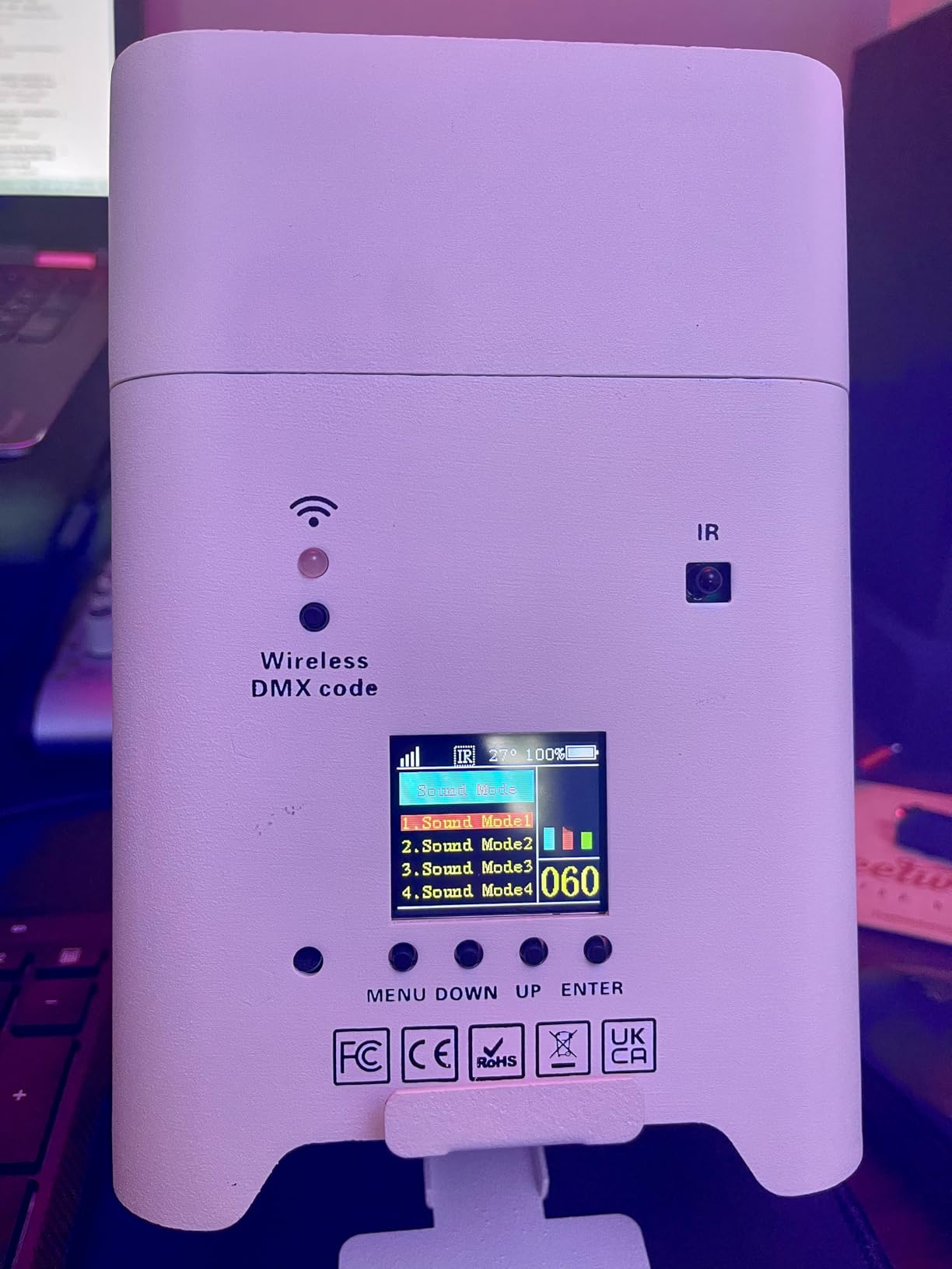9600mAh Wireless Uplights, 6x18W RGBWA UV Stage Lights, APP/DMX512 Controlled Par Lights, Rechargeable Battery Powered Uplights for Show, Party, Festival, Event, White, 1 Pack customer photo 2