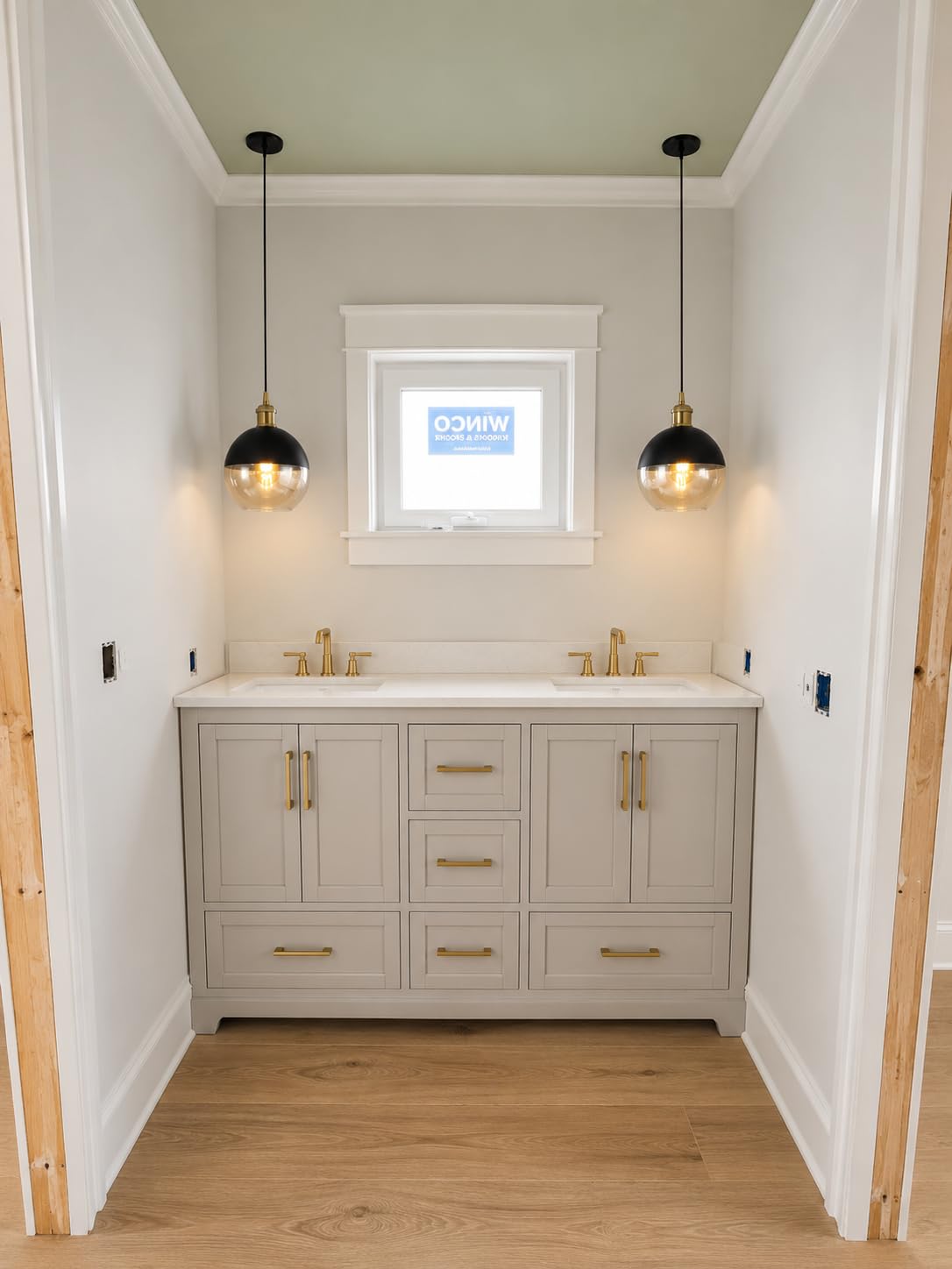 60 Inch Bathroom Vanity with Double Sink, Warm Elm customer photo 1