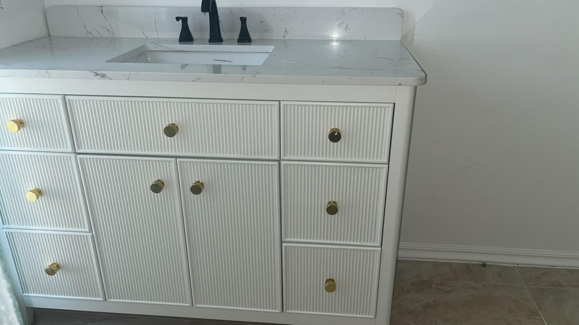 60 Inch Bathroom Vanity with Double Sink, Warm Elm customer photo 2