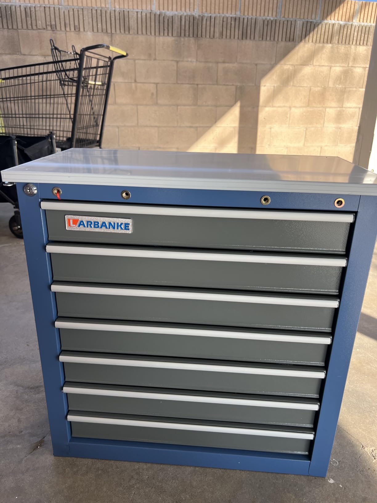 LARBANKE 7-Drawer Rolling Tool Chest with Wheels & Foot Pads, Bluetool Cabinet | Lock & Keys, Stainless Steel Top, Anti-scratch Drawer Liners, Unique Link Buckle, For Home, Garage and Office customer photo 2