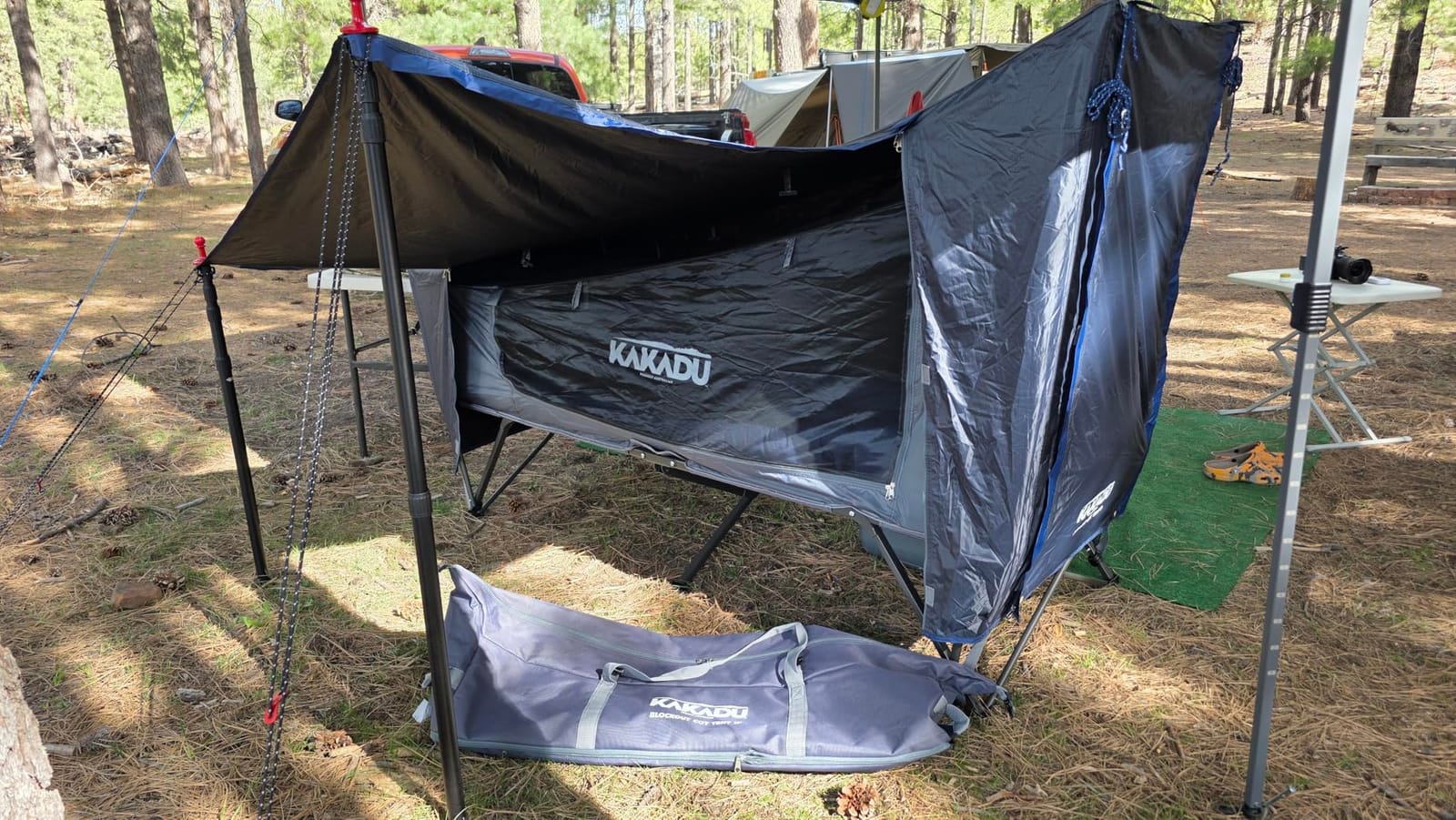 Kakadu Camping Tent Cot, 1 Person, 1 Minute Easy Setup, Folding, Compact, Elevated Tent with BlockOut Rain Fly, Awning Poles, Ultra-Fine Mesh Windows, and Carry Bag customer photo 1