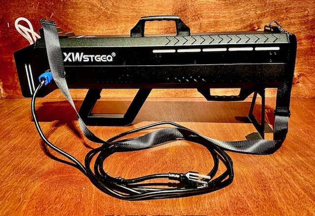 XWSTGEQ 1500W LED Handheld Fog Gun Smoke Machine with Strap & Stand | 6 RGB LED, Timing Function, 20-26ft Thick Smoke, Ideal for Halloween DJ Party Stage Events customer photo 2