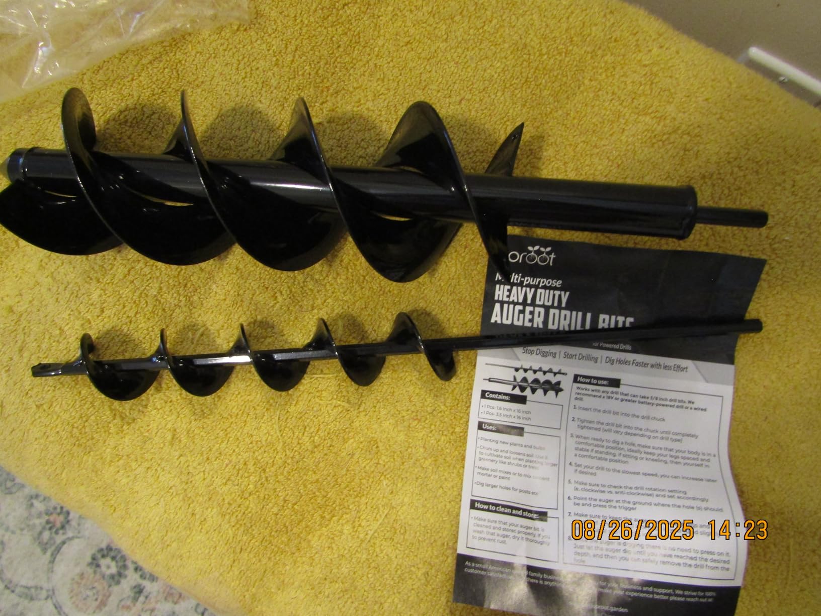 Garden Auger Drill Bit for Planting 1.6