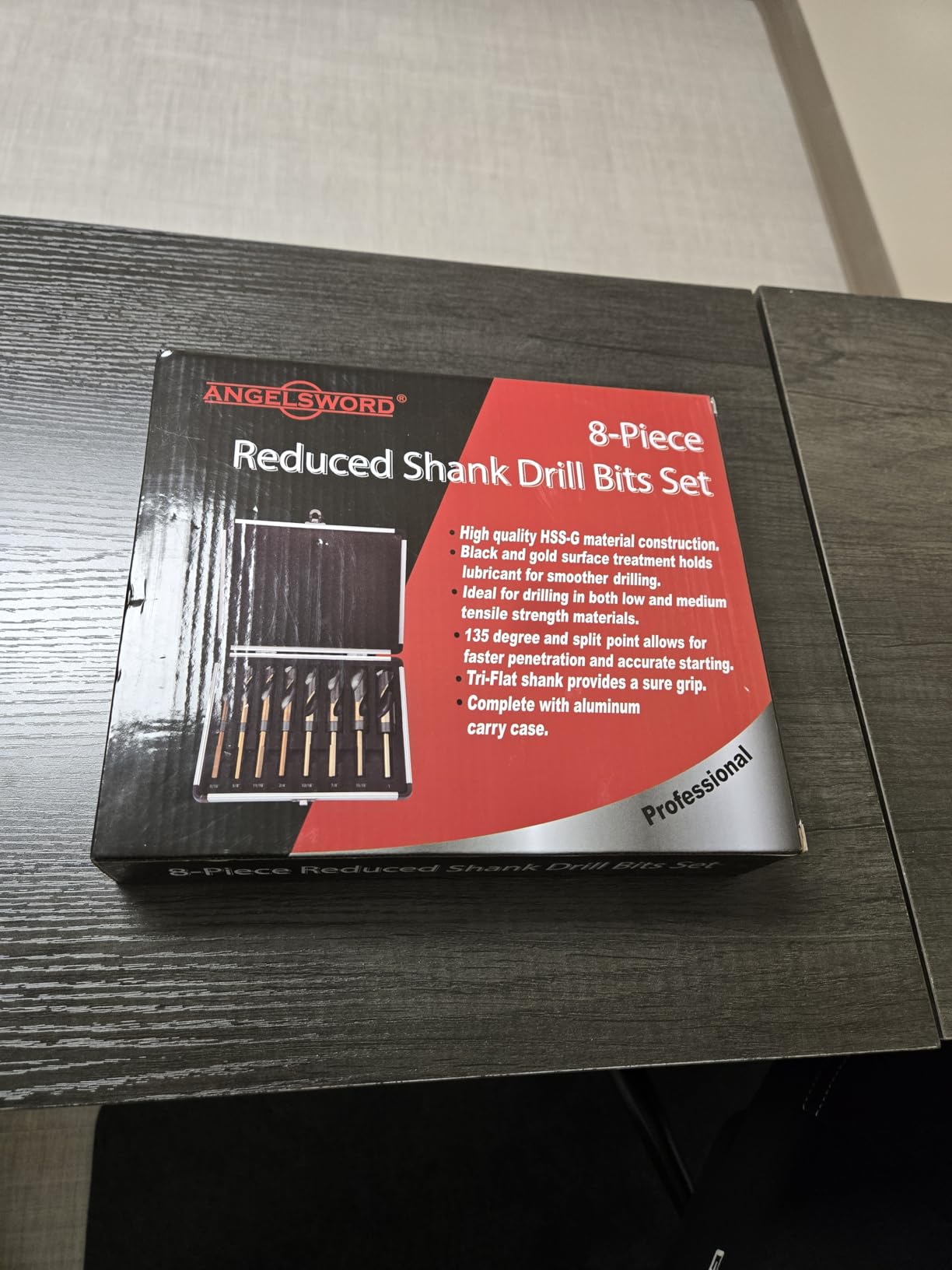 ANGELSWORD 8 Pack Reduced Shank Drill Bit Set, M2 High Speed Steel Drill Bit for Hard Wood, Mild Steel, Cast Iron, Copper, Aluminum alloys and Other Sheet Metal customer photo 2