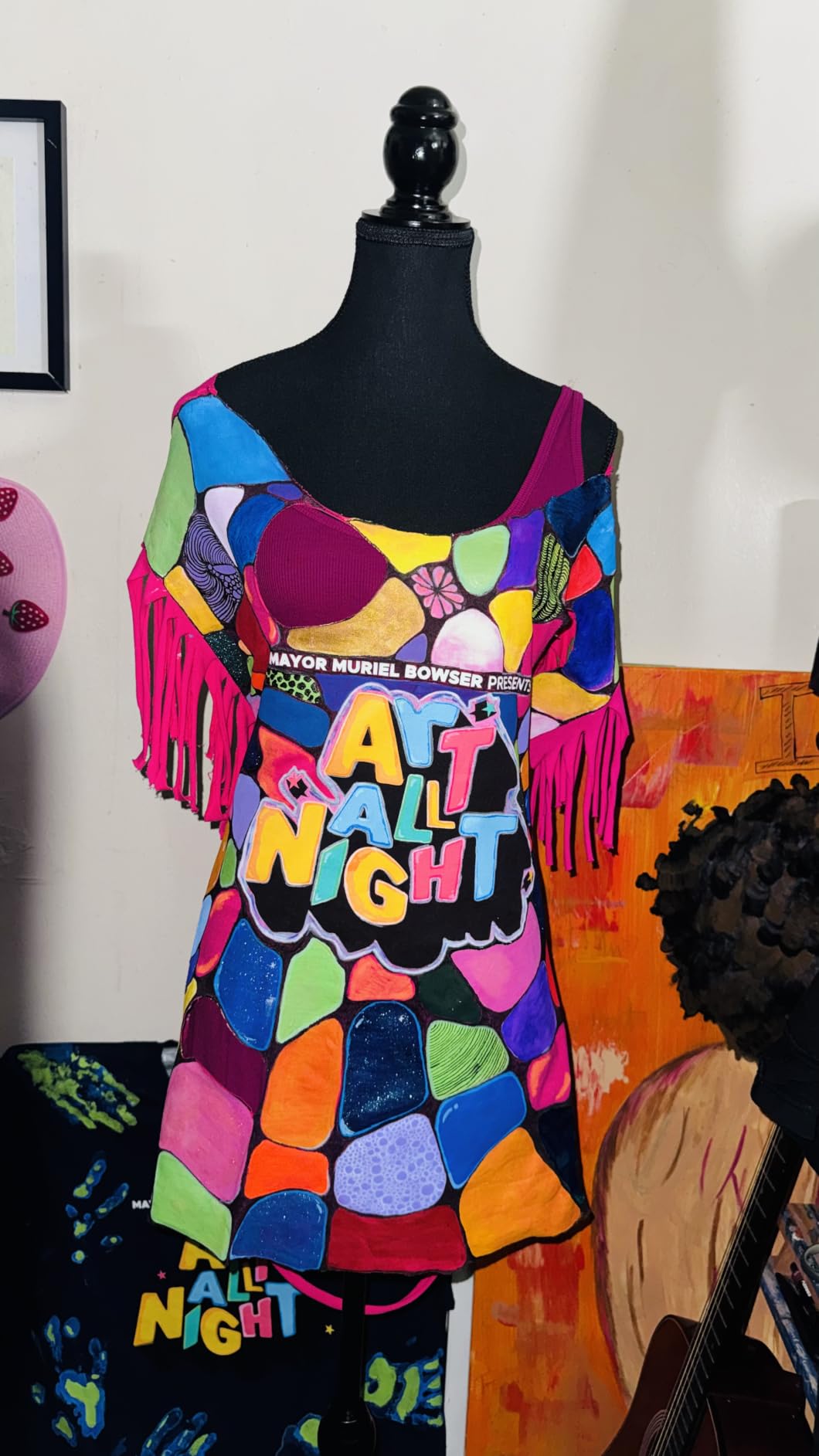 Mannequin - Adjustable Height, Durable Foam and Canvas Construction, Wooden Base, Compact Shoulder Width, Lightweight, Versatile Display for Clothing and Accessories, White customer photo 2