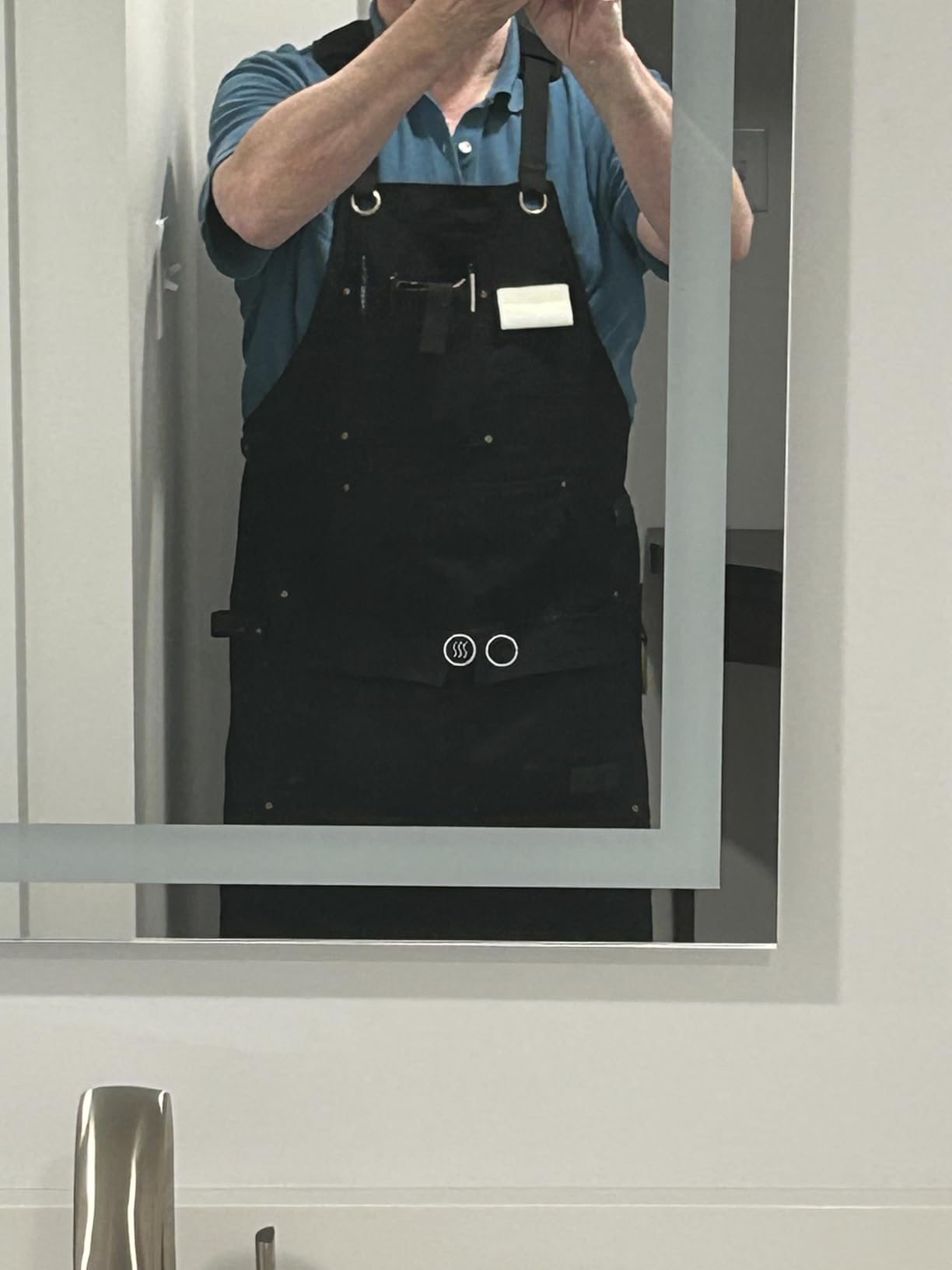 ROTANET Woodworking Apron for Men, Waterproof Canvas Work Aprons for Shop customer photo 2