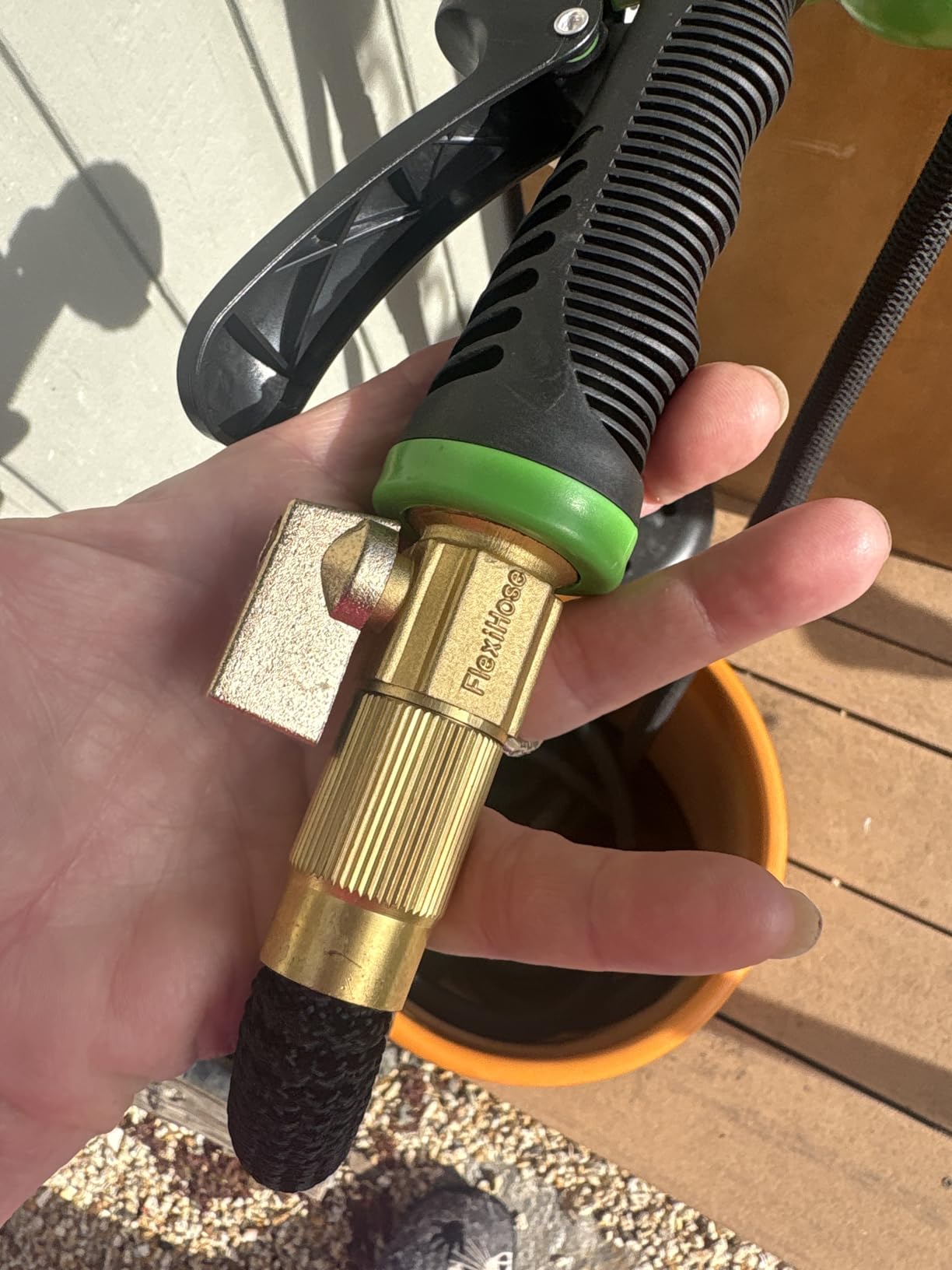 Flexi Hose with 8 Function Nozzle, 50FT - Lightweight Expandable Garden Hose, No-Kink Flexibility, 3/4 Inch Solid Brass Fittings and Double Latex Core customer photo 1