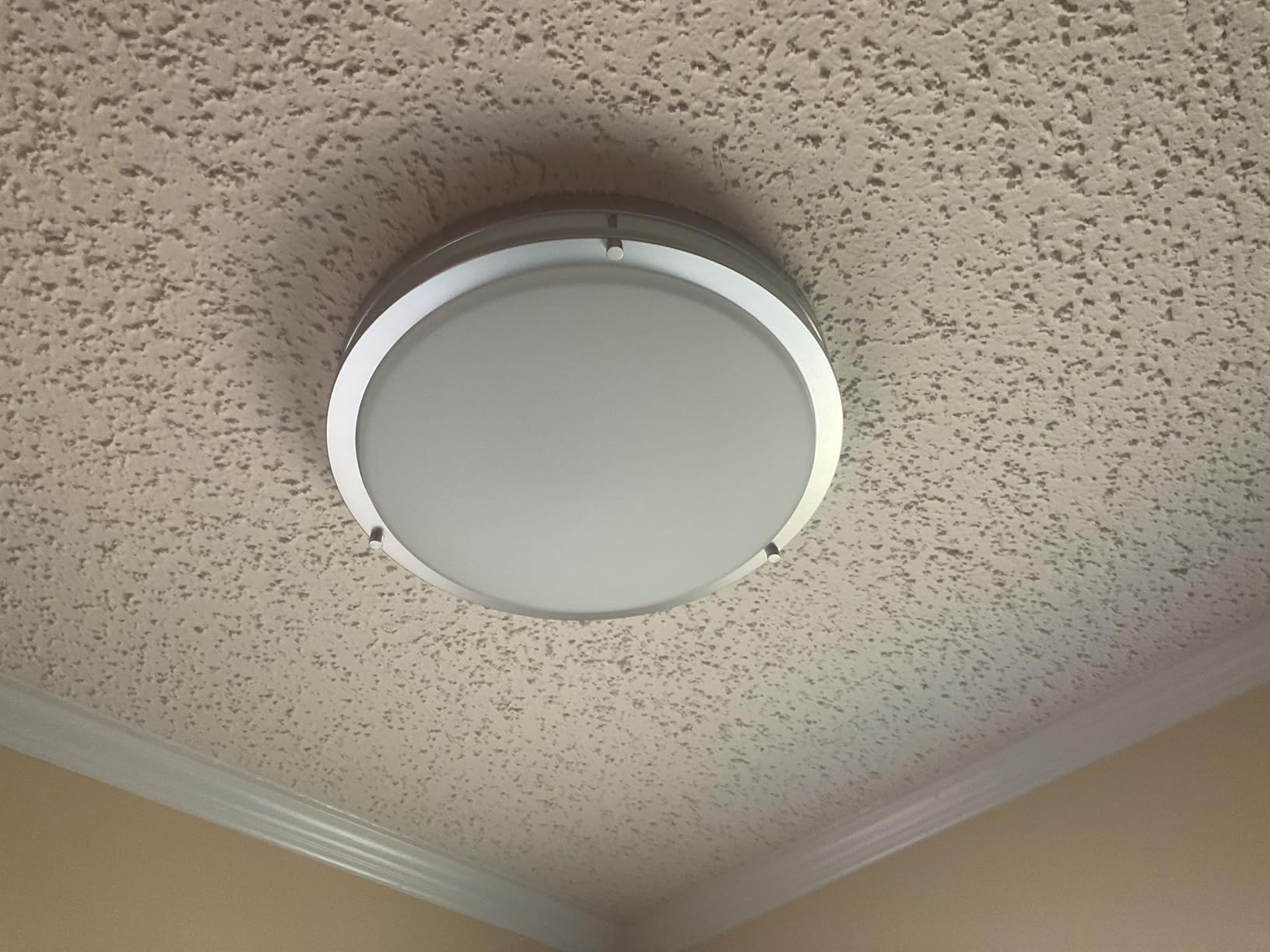 DLLT Flush Mount LED Ceiling Light: 13 Inch 5CCT (3000K-6000K) & Dimmable Ceiling Light Fixtures for Bedroom Hallway - 24W Modern Brushed Nickel Super Bright Kitchen Lighting Fixtures Ceiling customer photo 2