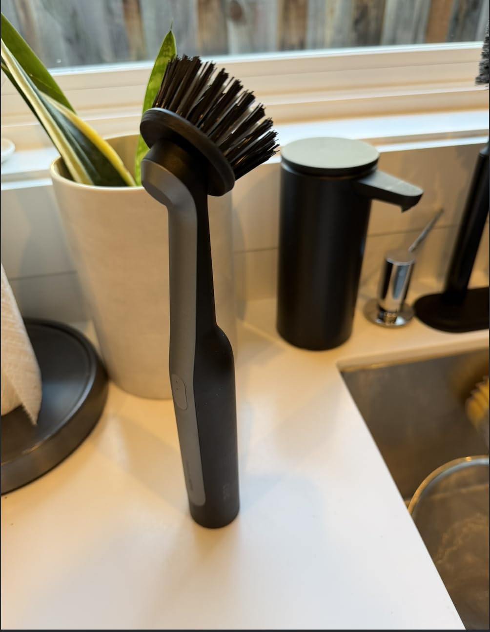 HOTO Wand Cordless Spin Scrubber, Electric Grout Brush, 12 Brush Heads | IPX7 Full Body Waterproof Bathroom Scrubber, Cleaning Brush for Grout, Tiles, Corners, Crevices customer photo 2