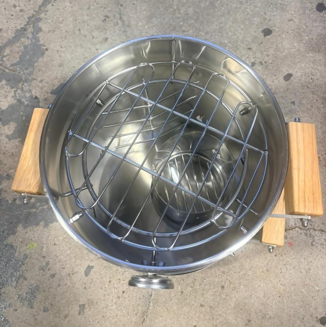 Barrel Smoker Grill Combo | 100% Stainless Steel Barrel | 95% Less Smoke, Even Heat | Easy to Use & Clean – Vertical Smoker Ideal for Balconies and Backyards (MEDIUM-25 LBS) customer photo 1