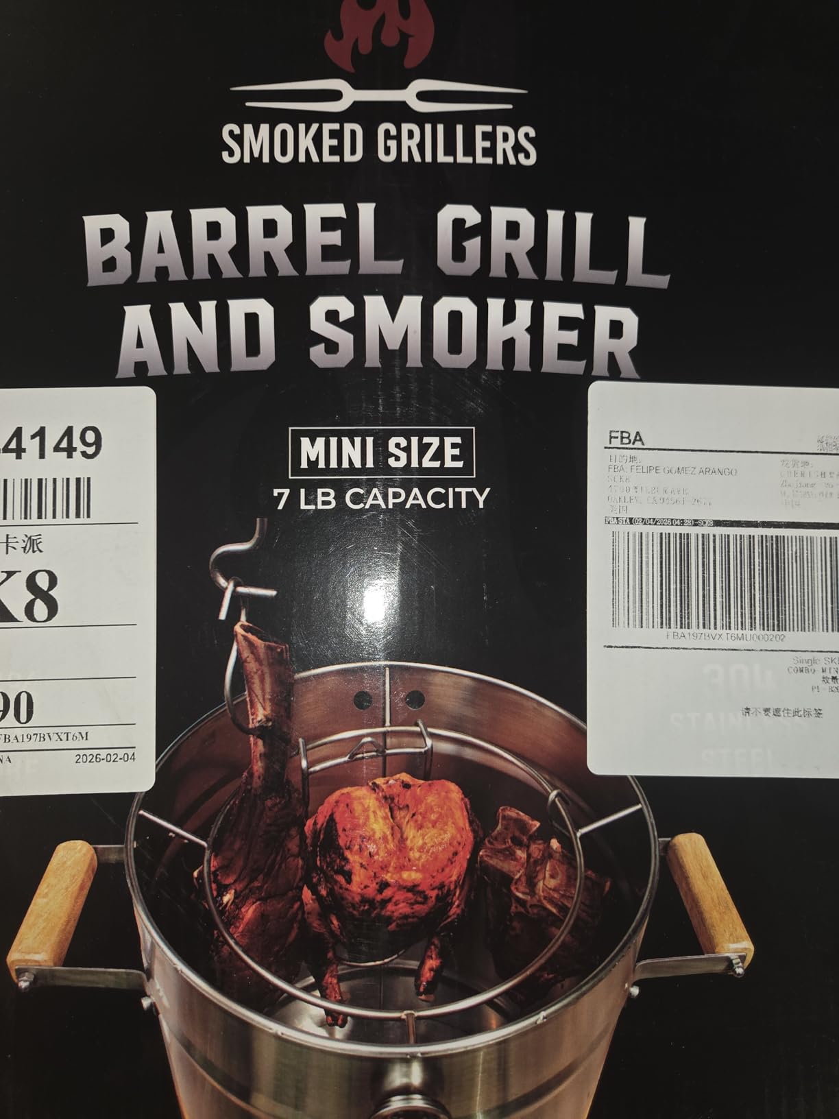 Barrel Smoker Grill Combo | 100% Stainless Steel Barrel | 95% Less Smoke, Even Heat | Easy to Use & Clean – Vertical Smoker Ideal for Balconies and Backyards (MEDIUM-25 LBS) customer photo 2