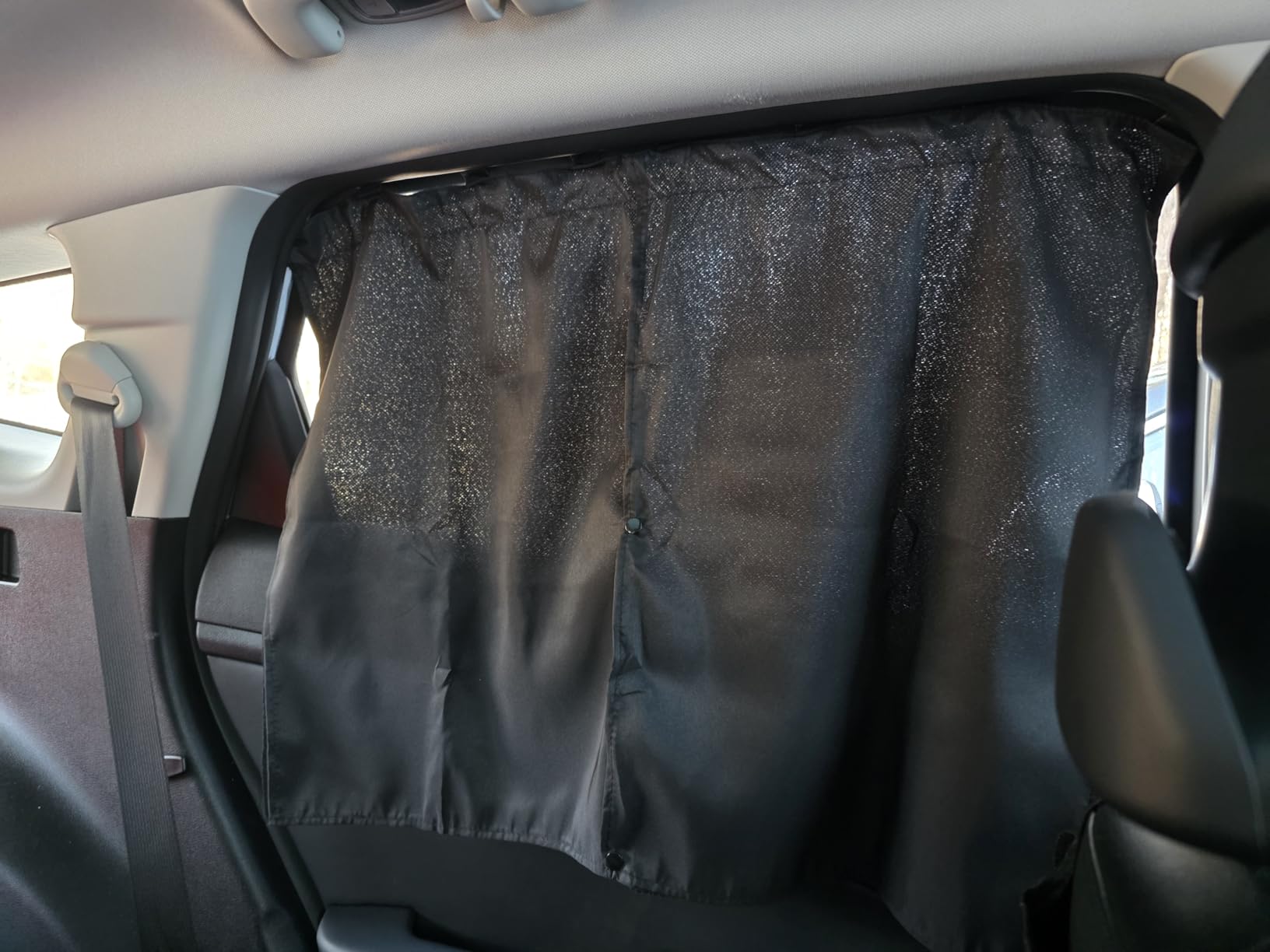 Car Window Shades, [Upgraded] 8 Strong Magnets Magnetic Side Window Sun Shade [2 Pack] - Dual Layer UV Ray Protection Car Sunshade for Baby, Kids & Pets - Universal Fit for SUV, Sedan & Trucks customer photo 2