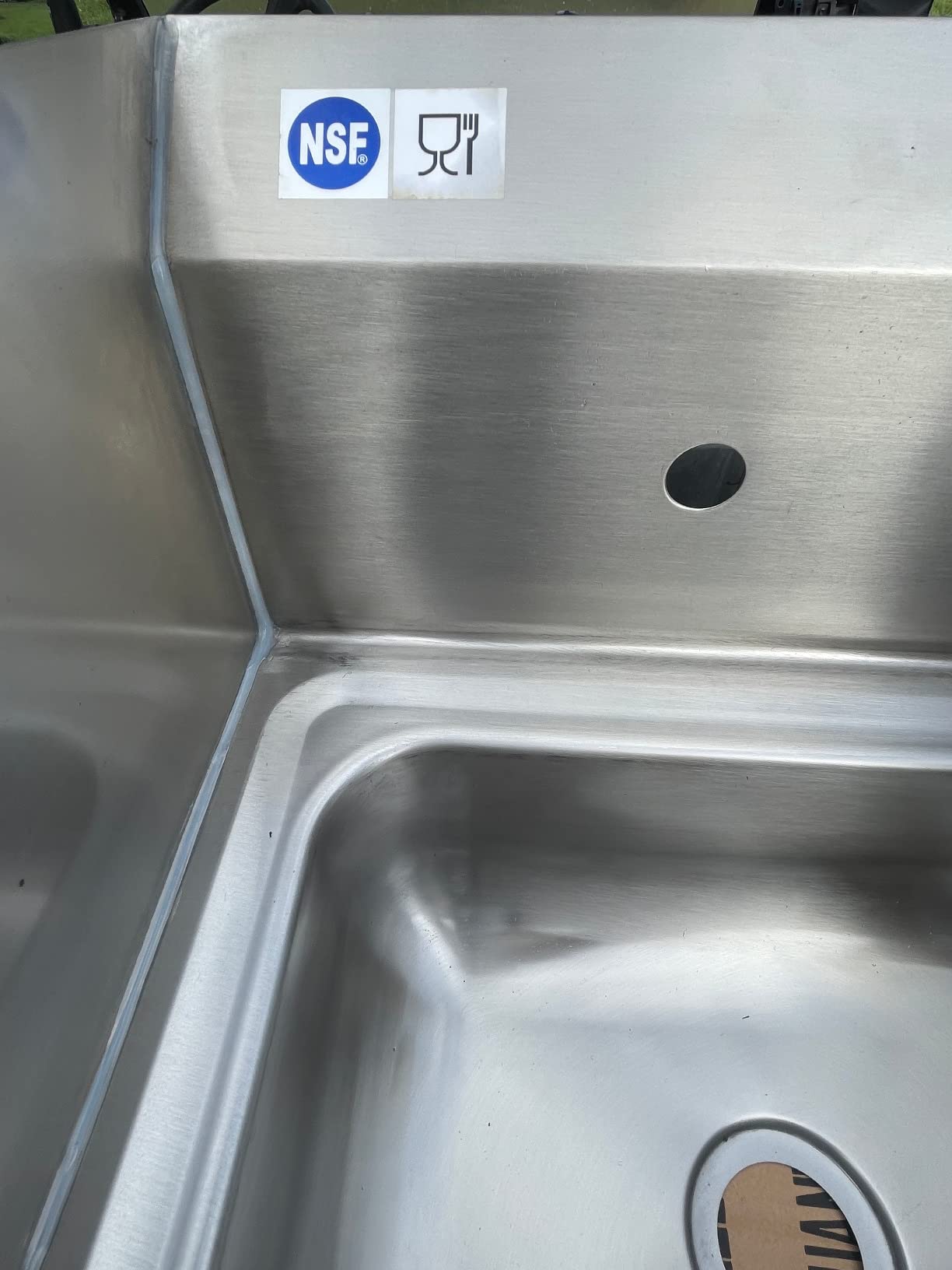 WILPREP Commercial Mop Sink, 19x16x8 Inch 304 Stainless Steel Utility Sink with Strainer & X-Shaped Floor Guides for Kitchen Laundry Garage Pet Salon customer photo 2