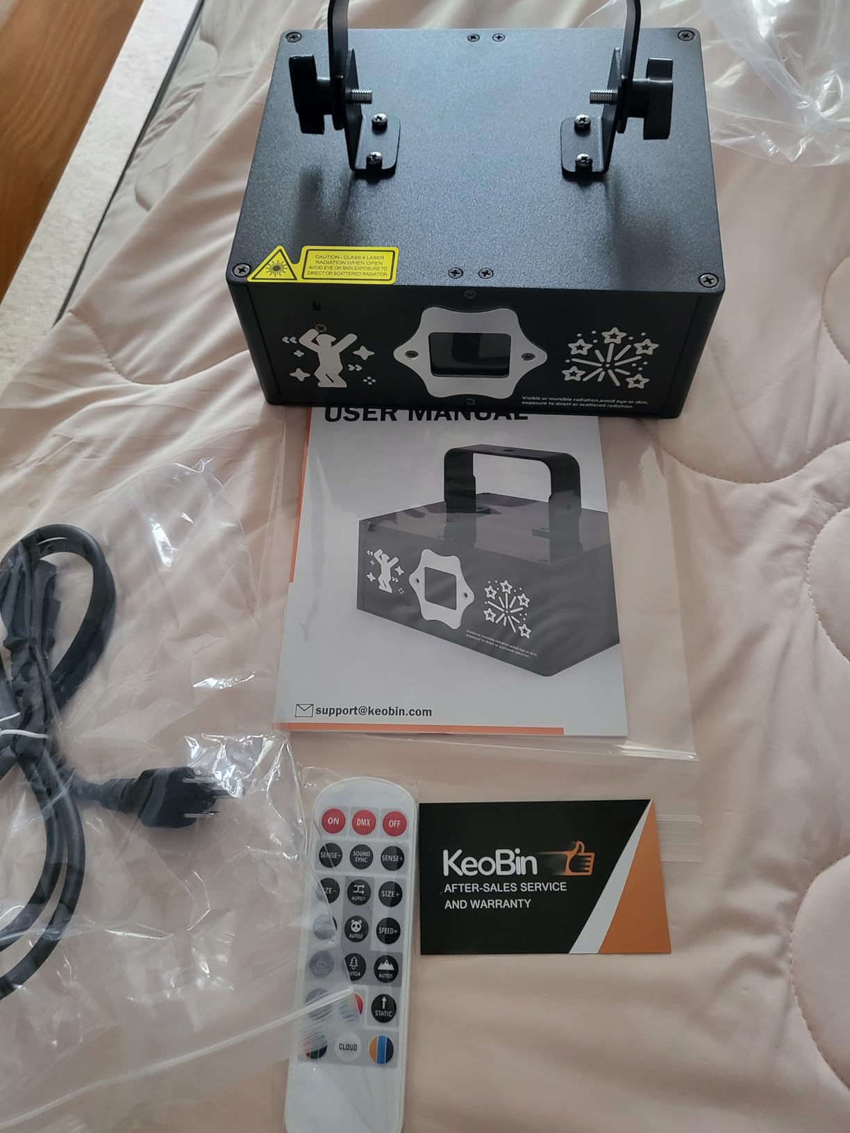 KeoBin APP DJ Laser Lights Professional - 200+ 3D RGB Animation Laser Light Show, Hand Drawing, Custom Patterns, Sound Actived & DMX Sync for Party, Stage, Club | Hand drawing, DIY colors, Custom Programs, 6 Control Modes with DMX512, Sound Sync and Remote for Party, DJ Club customer photo 1