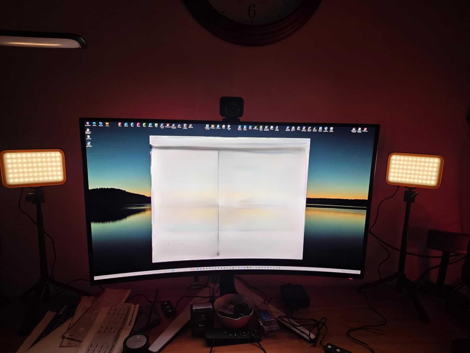 NEEWER BASICS 2 Pack LED Video Panel Light, Video Conference Lighting Kit with Desktop Tripod Stands/Filters for Webcam Desk Computer Laptop Zoom Call Makeup Recording Selfie Streaming, Dimmable, BP66 customer photo 2