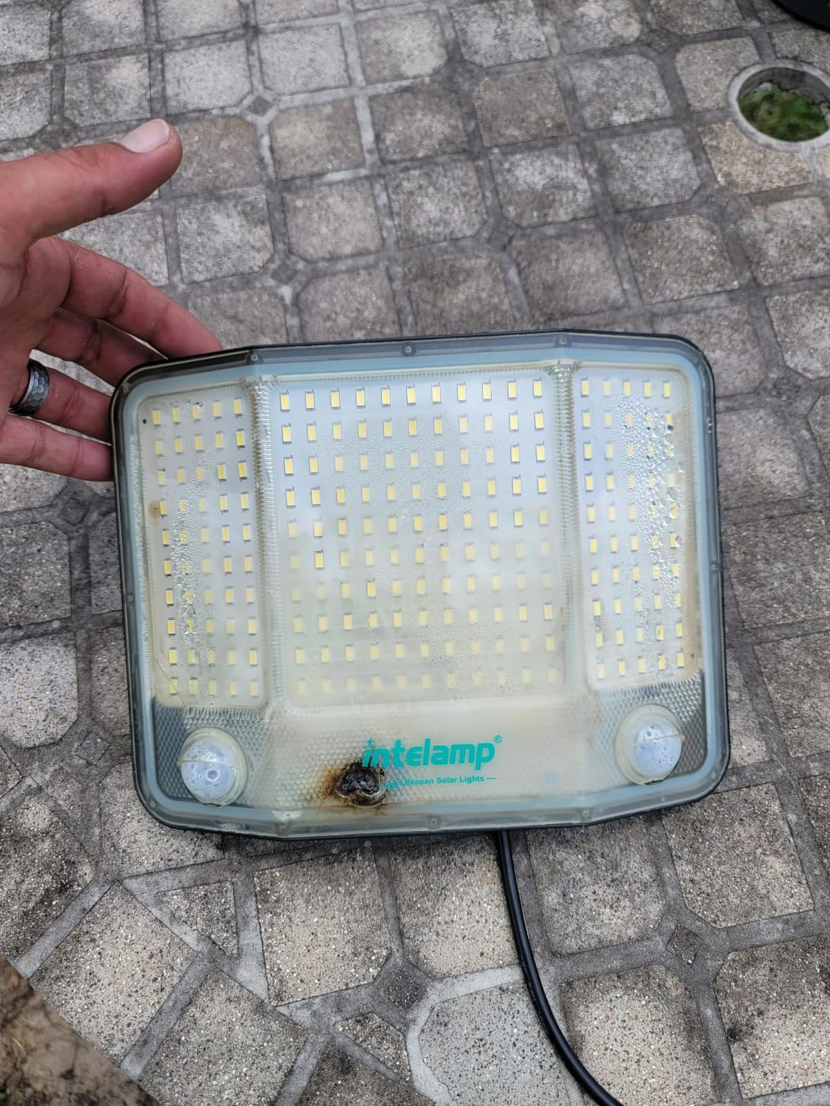intelamp Solar Flood Lights Outdoor Waterproof, 20000mAh 4000LM Linkable | Dual Motion Sensor Security Floodlight Exterior with Remote 16.4 FT Cable, 2-12H Dusk to Dawn Spots Lighting Outside customer photo 2