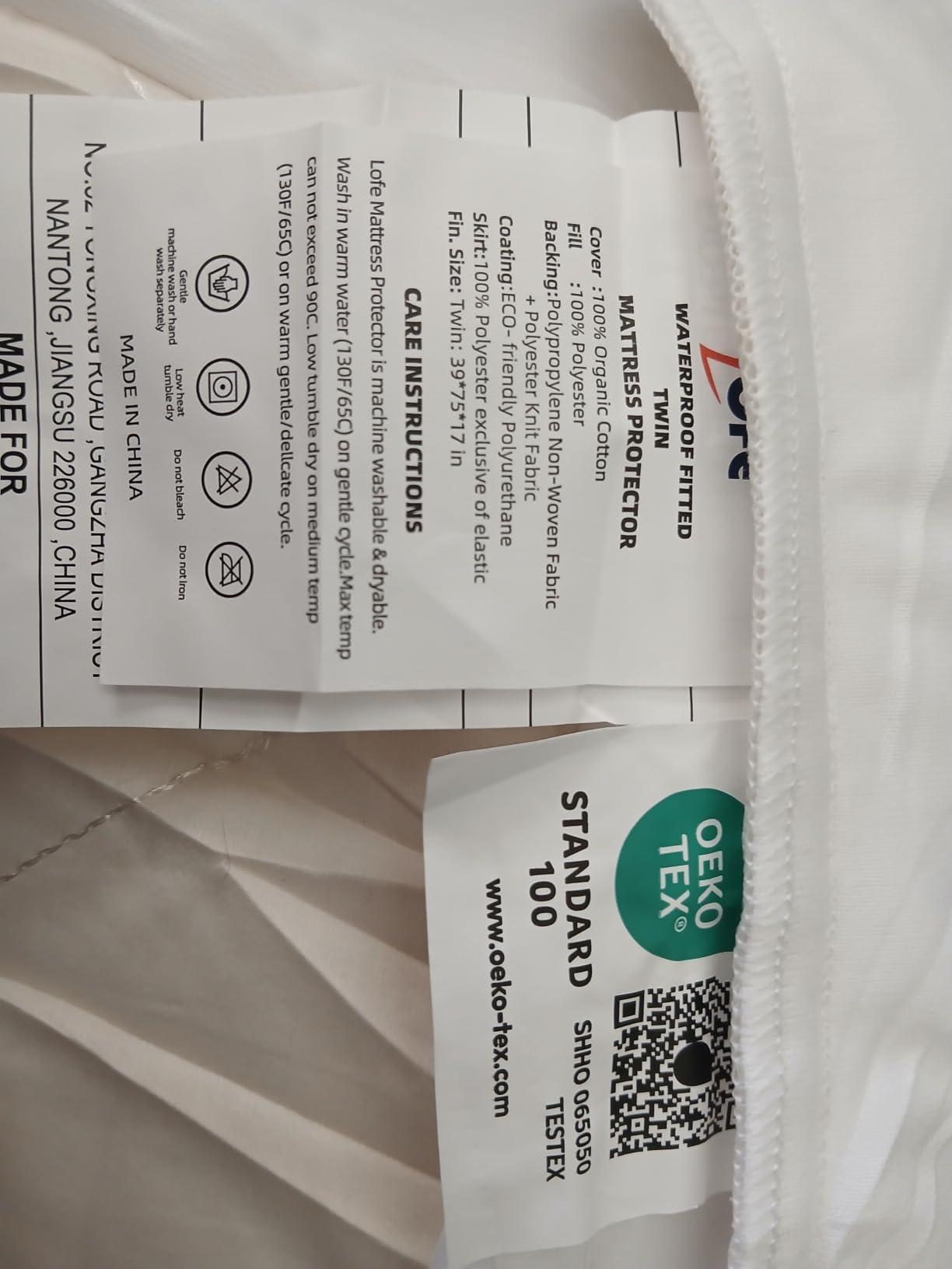 Organic King Mattress Protector - Top&Side 100% Waterproof Protector | Organic Mattress Protectors for bed | 5-Sided Waterproof Protection | Noiseless & Breathable | King Size 80x76x17 in customer photo 1