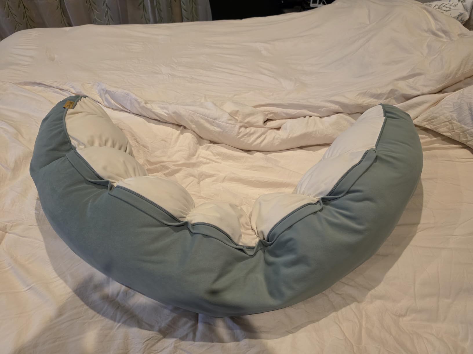 Peallow(Pat. Pend) – Long Round Body Pillow for Adults, Bolster Pillow for Sleeping, Soft and Supportive Pillow for Sleeping & Lumbar Support customer photo 2