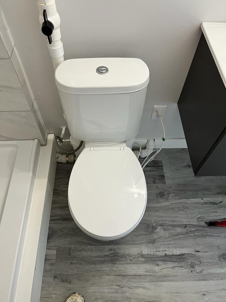 Simple Project 750W Macerating Toilet System with 4-Inlet, Extension Pipe | Upflush Toilet System for Basement, Modern Toilet Bowls with Toilets Tank & Pump Macerator Pump- Easy Install, Space Saving customer photo 1