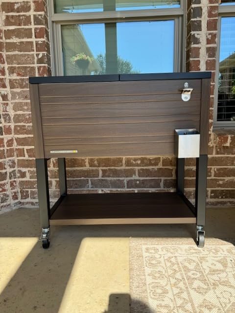 Permasteel 80 Quart Party Cooler, Rolling Ice Chest with Wheels and Handles for Indoor Outdoor Patio customer photo 2