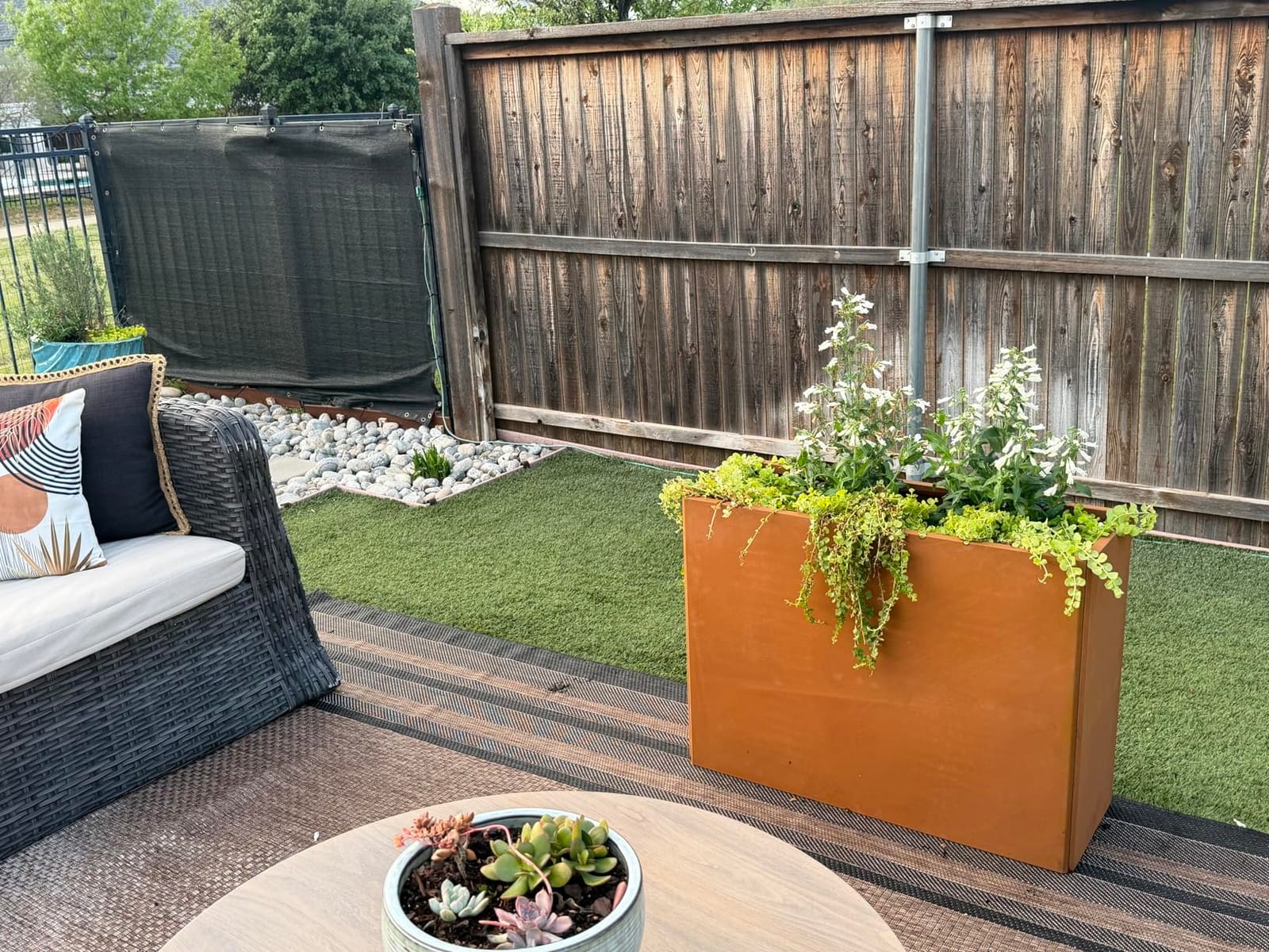 Cor Ten Steel Planters - 32x12x24H Inch Planter Box Rustic | Tall | Rectangle | Narrow | Long Planter Box customer photo 1