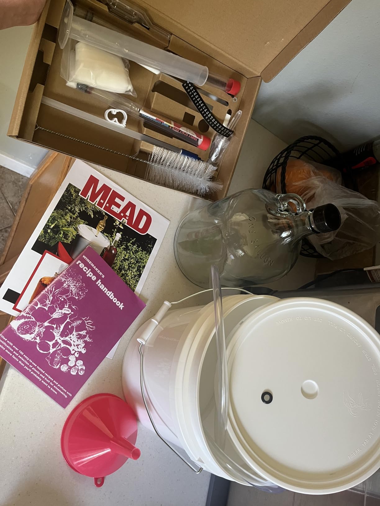 Wine Making Kit & Mead Making Kit | Complete Home Brewing Kit for Beginners & Experts - Includes Glass Carboy, Fermenter, Hydrometer, Siphon, Airlock & More | DIY Wine Brewing Equipment customer photo 2