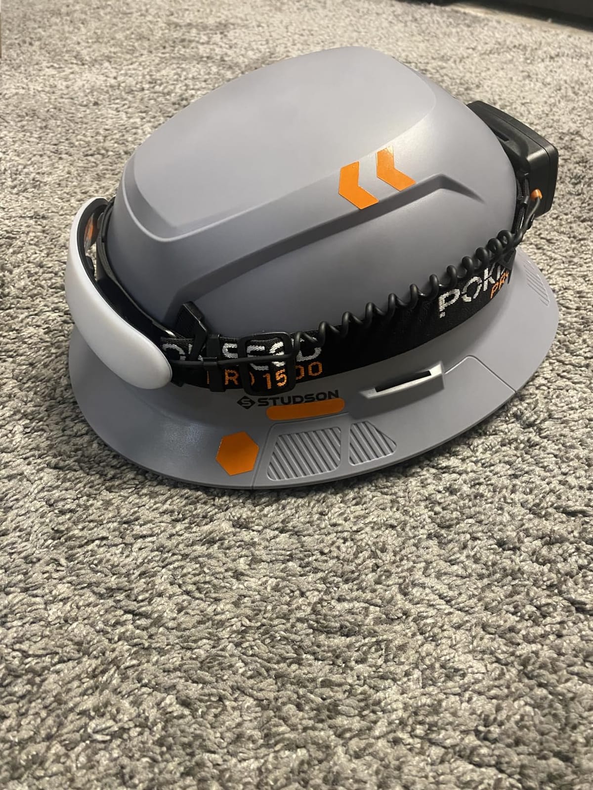 STUDSON SHK-1 Full Brim Safety Helmet Non-Vented: ANSI/ISEA Z89.1 Type II Compliant (R 2019), Lightweight & Breathable, NFC Emergency Contact Chip, One Size, Class E Protection customer photo 1