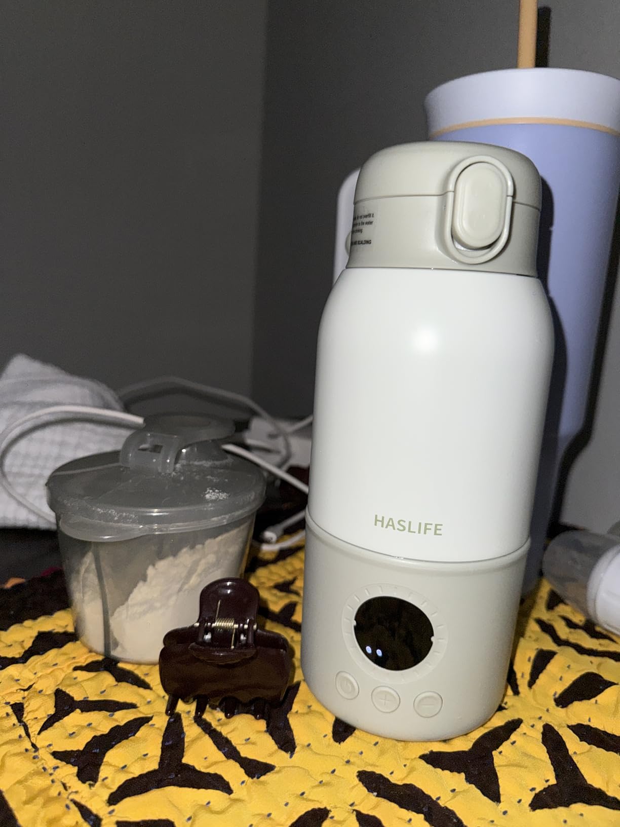 Portable Bottle Warmer for Travel, Fast Heating Baby Bottle Warmer with Keep Warm Function, Portable Milk Warmer for Breast Milk & Formula, 13oz Large Capacity On-the-Go Feeding Solution customer photo 1