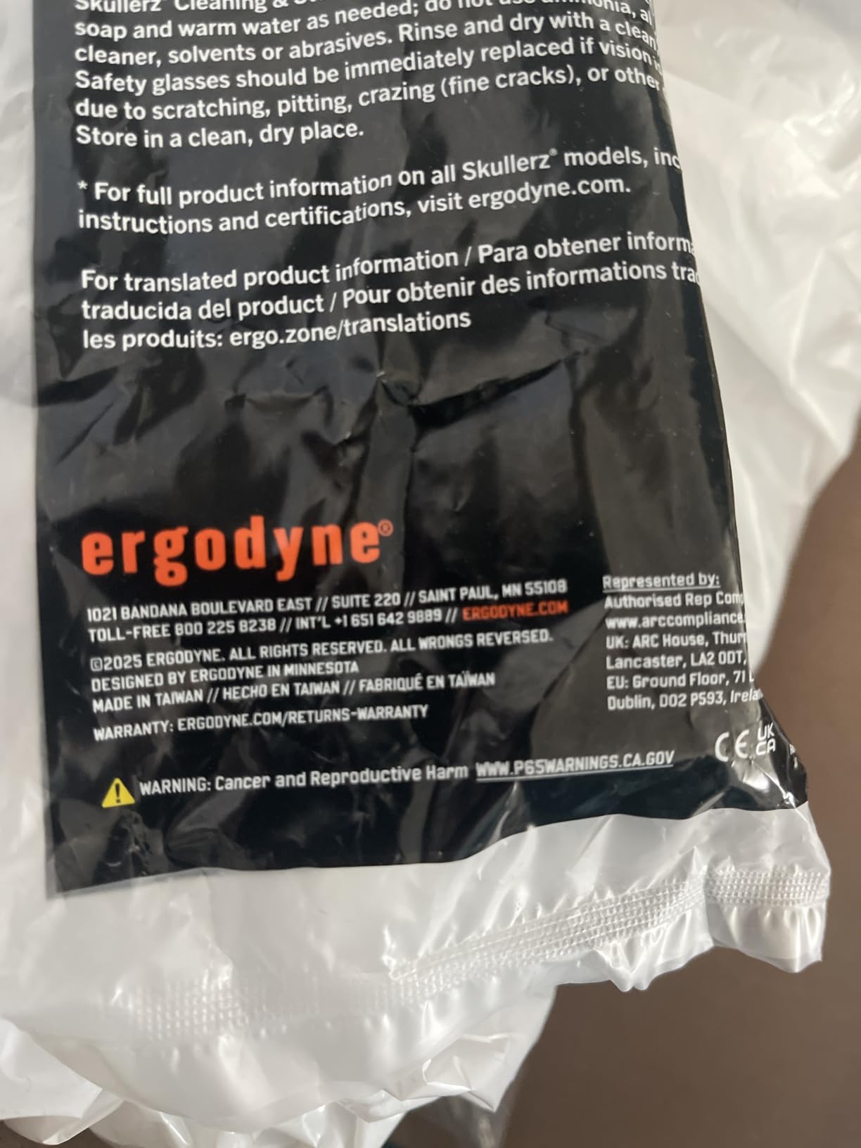Ergodyne Skullerz SIXTEN Safety Glasses with Side Shields, Anti Fog + Anti Scratch, ANSI z87.1 with Protective Microfiber Bag customer photo 1