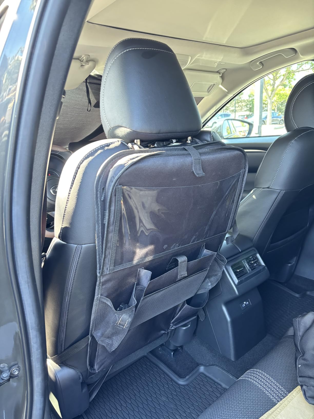 KaiCross Car Backseat Organizer with Table Holder,10 Storage Pockets Backseat Car Organizer and Storage with 600D Oxford Cloth,Travel Essentials,Kick Mats Back Seat Protector-2 Pack customer photo 1