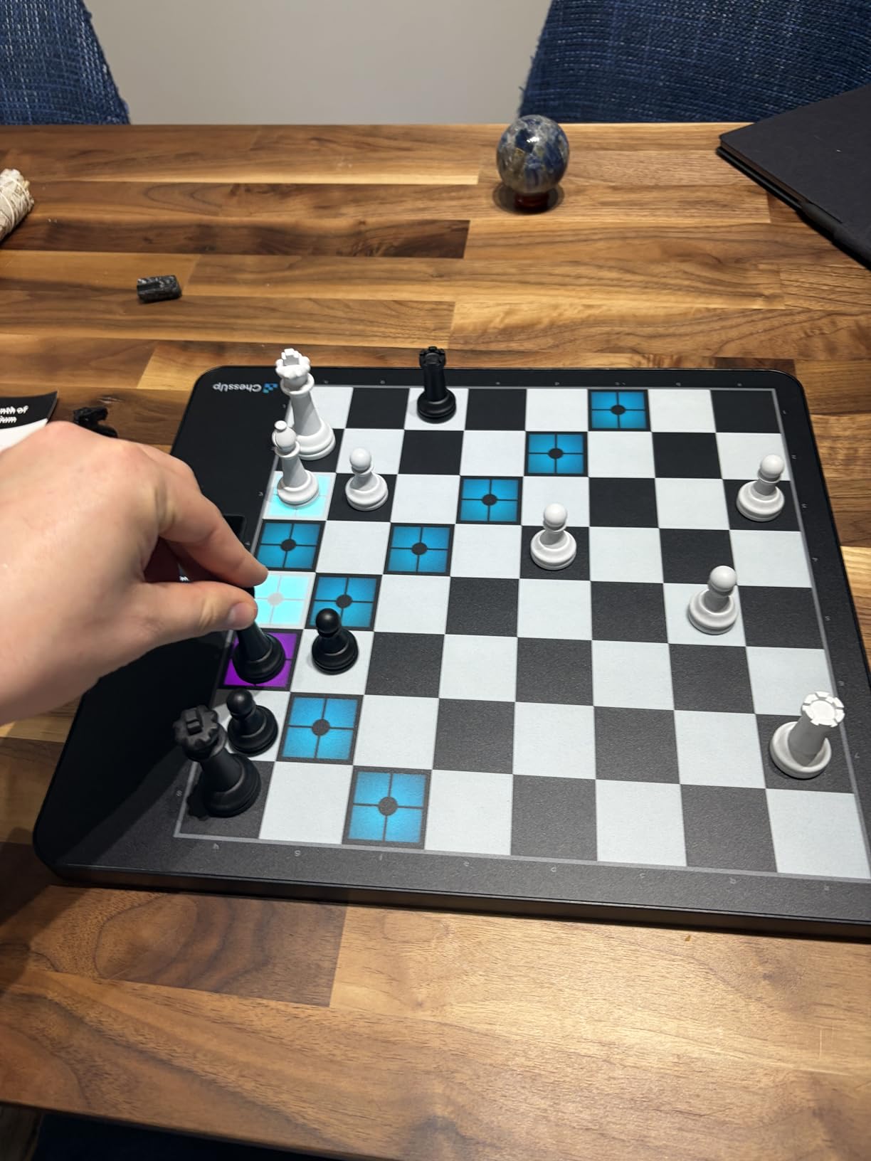 ChessUp 2 - Electronic Chess Board by Bryght Labs - Built-in WiFi, Chess Engine - Includes Chess Set TouchSense Pieces - Light Up Smart Chess Board - with AI, Lessons, Wireless Play & Companion App customer photo 1