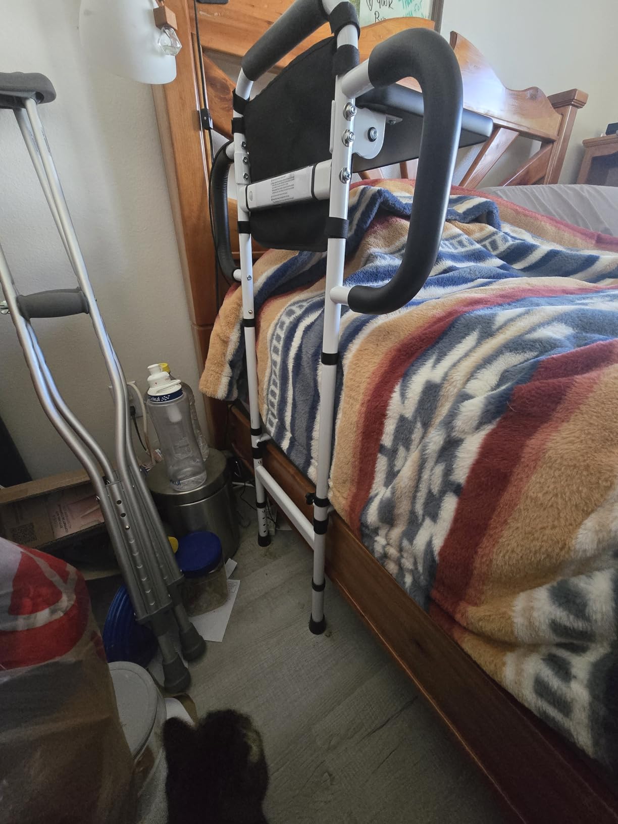 Bed Rails for Elderly Adults Safety with Foldable Tray, Motion Sensor Light customer photo 1