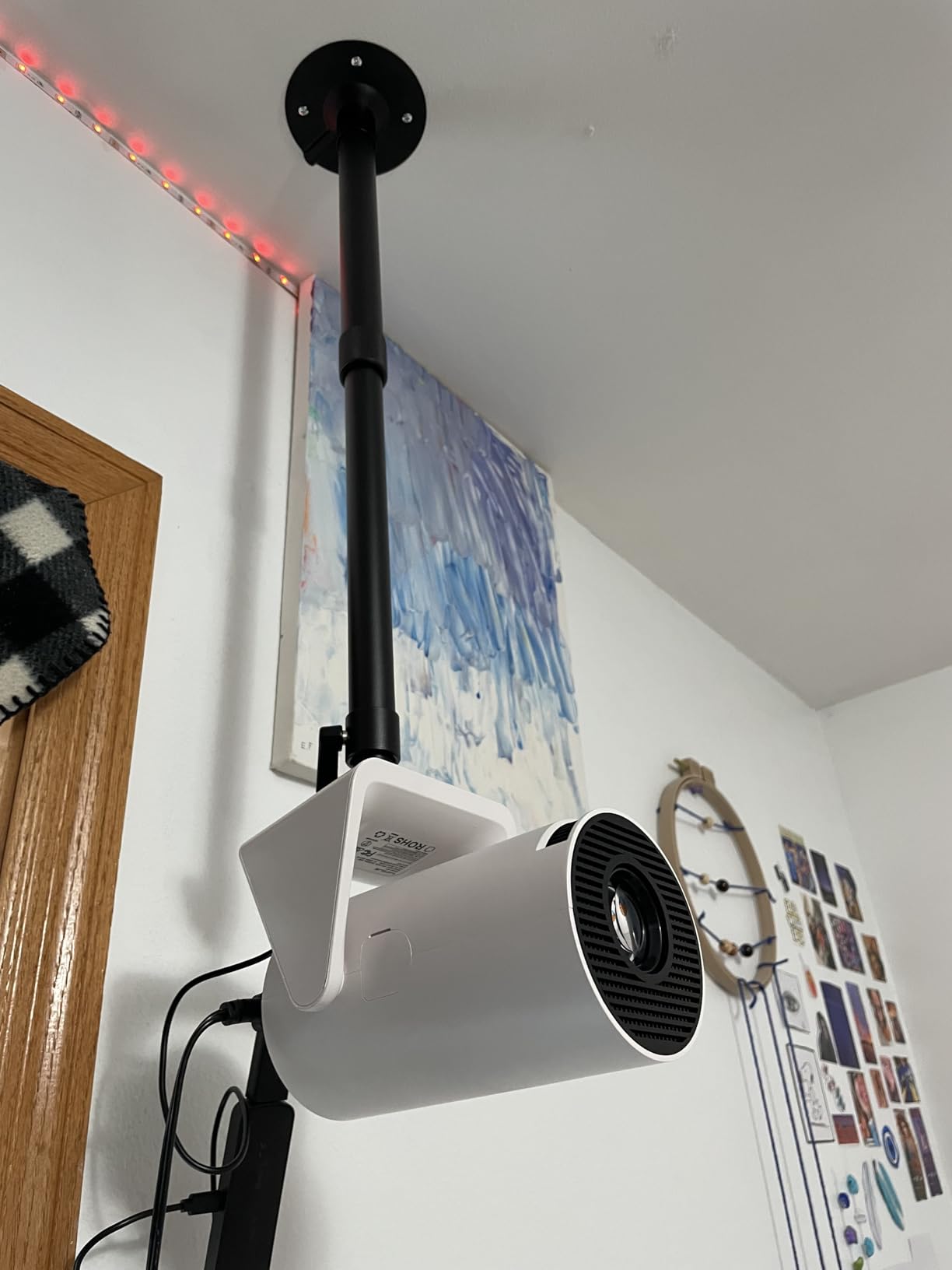 2-Be-Best Projector Mount Longer Length 15-31in / 40-80cm Projector Ceiling Mount 360° Rotatable Drop Ceiling Projectors Mounts Adjustable High Profile Projectors Bracket customer photo 1