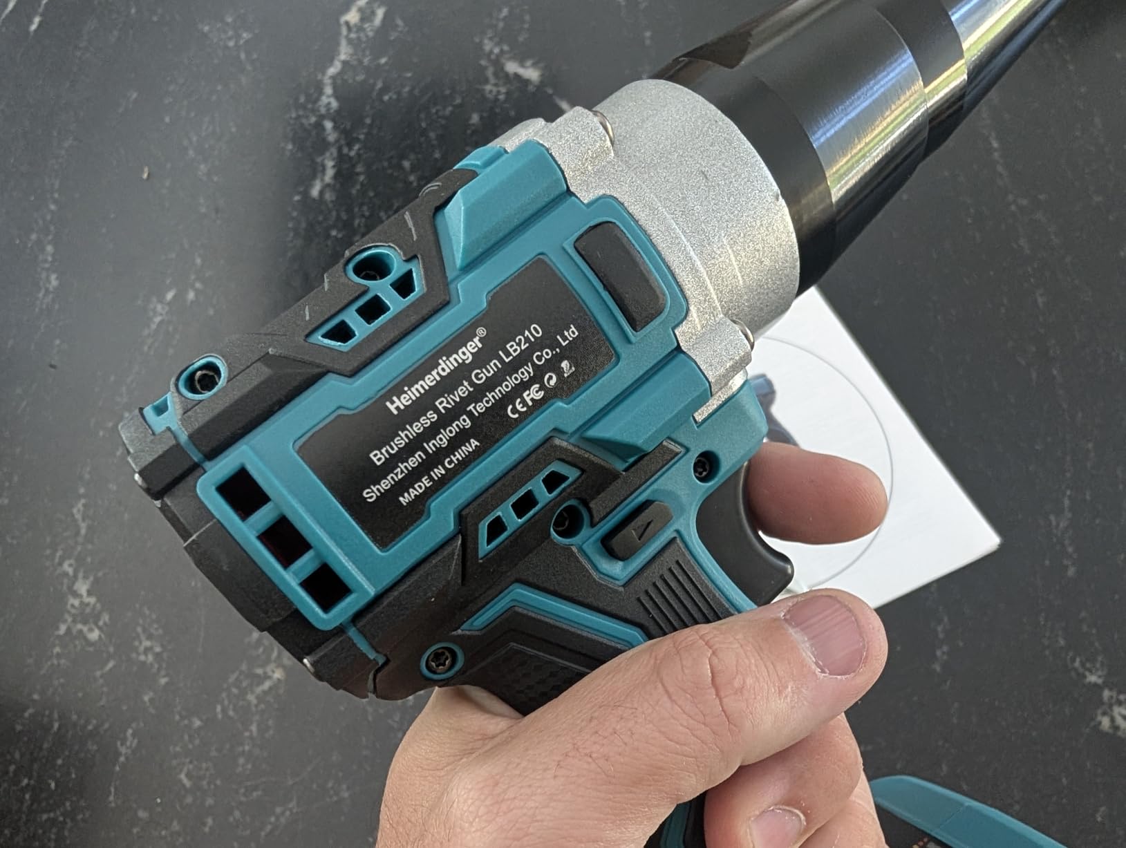 Heimerdinger Brushless Cordless Rivet Gun for Makita 18V Battery, 12000N Auto Reverse Power Riveter customer photo 1