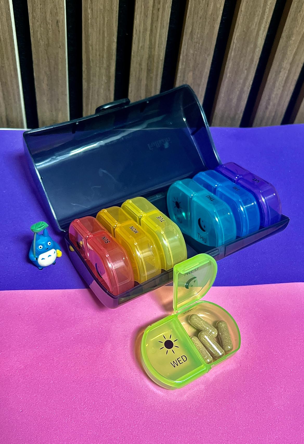 Large Weekly Pill Organizer 2 Times a Day – AM/PM Medicine Organizer with Thick Silicone Seal, Upgraded Secure Locks, Moisture-Proof Pill Box with Removable Rows for Travel, Fits Large Supplements customer photo 2