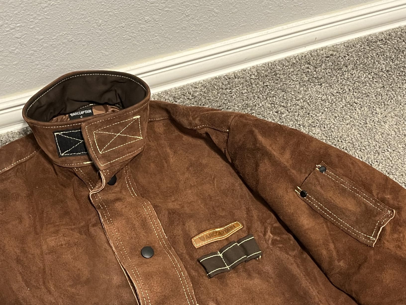 ARCCAPTAIN Leather Welding Jacket, FR Welder Jacket for Men Women customer photo 1
