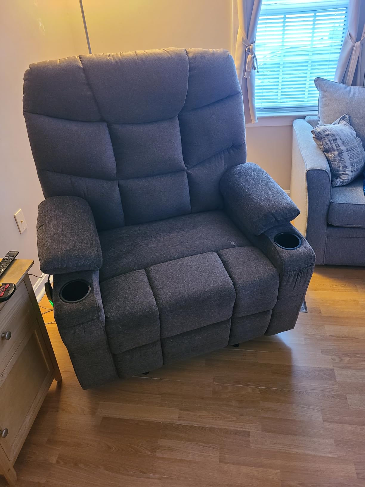 MCombo Power Lift Recliner Chair for Elderly, Fabric 7283 (Brown, Large) customer photo 2