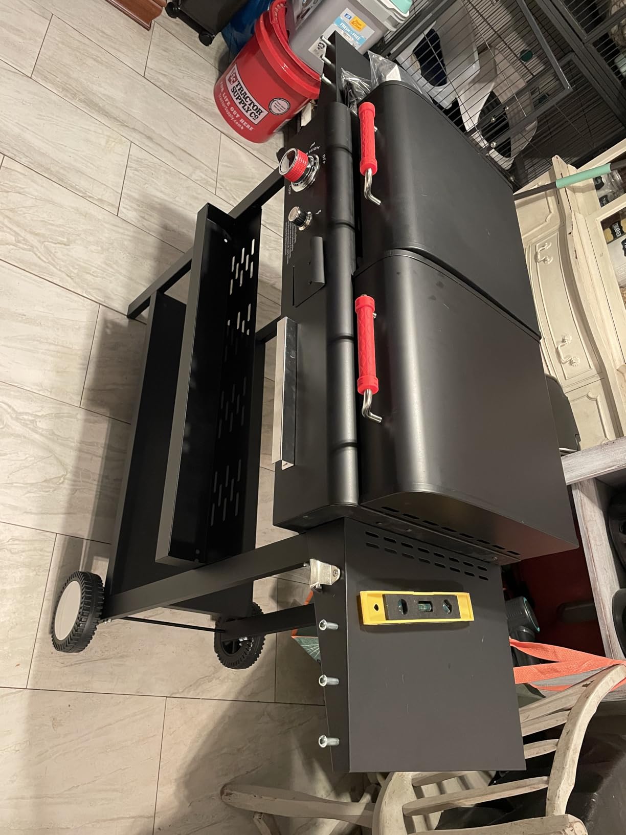 Propane Gas Griddle Charcoal Grill Combo Flat Top Griddle W/Dual Lids & 2 Side Shelves Dual Fuel BBQ Grill for Outdoor Barbecue customer photo 2